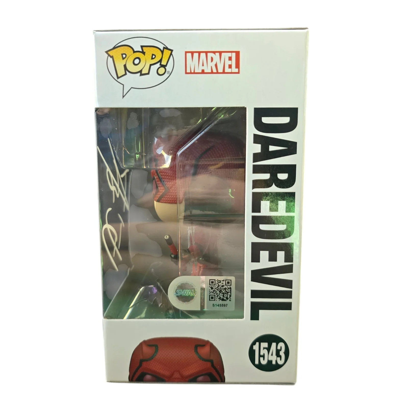 Charlie Cox — Charlie Cox Signed Daredevil Funko 1543 Born Again SWAU Authenticated RARE, изображение 2