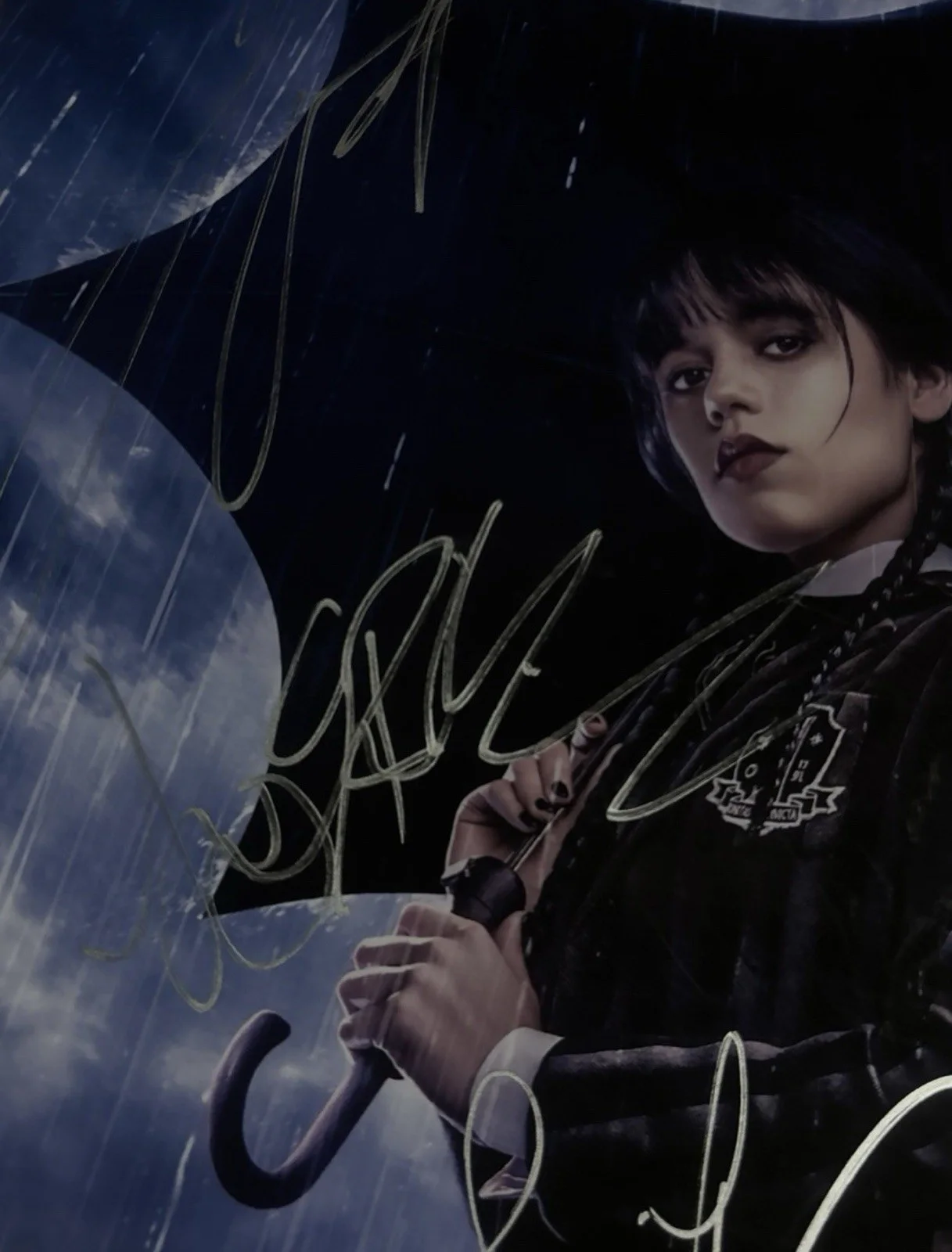 Wednesday 12x18 Poster Signed X7- Jenna Ortega, Catherine, Luig Etc + Proof, изображение 3