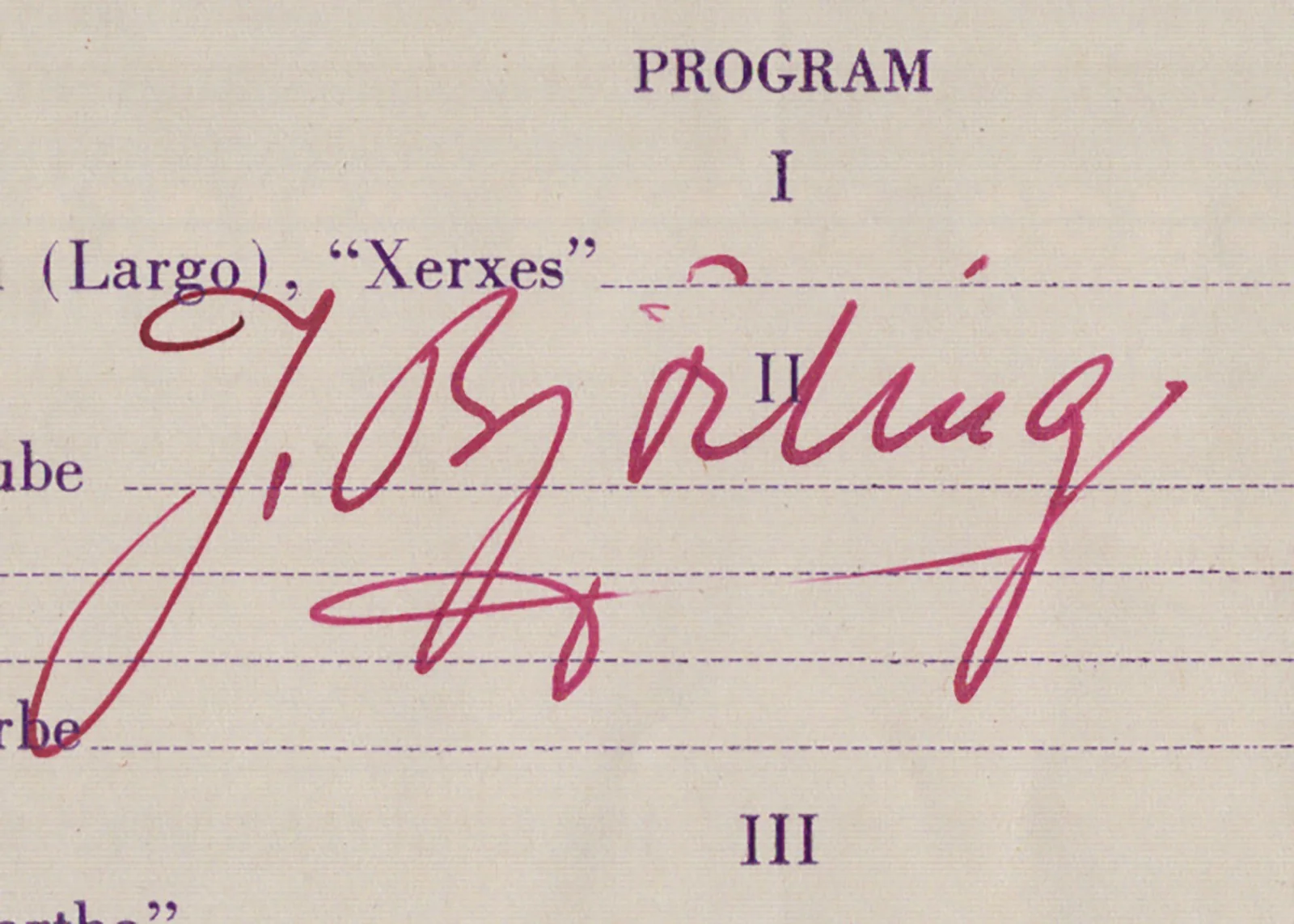 Jussi Bjorling — JUSSI BJORLING - PROGRAM SIGNED, image 3