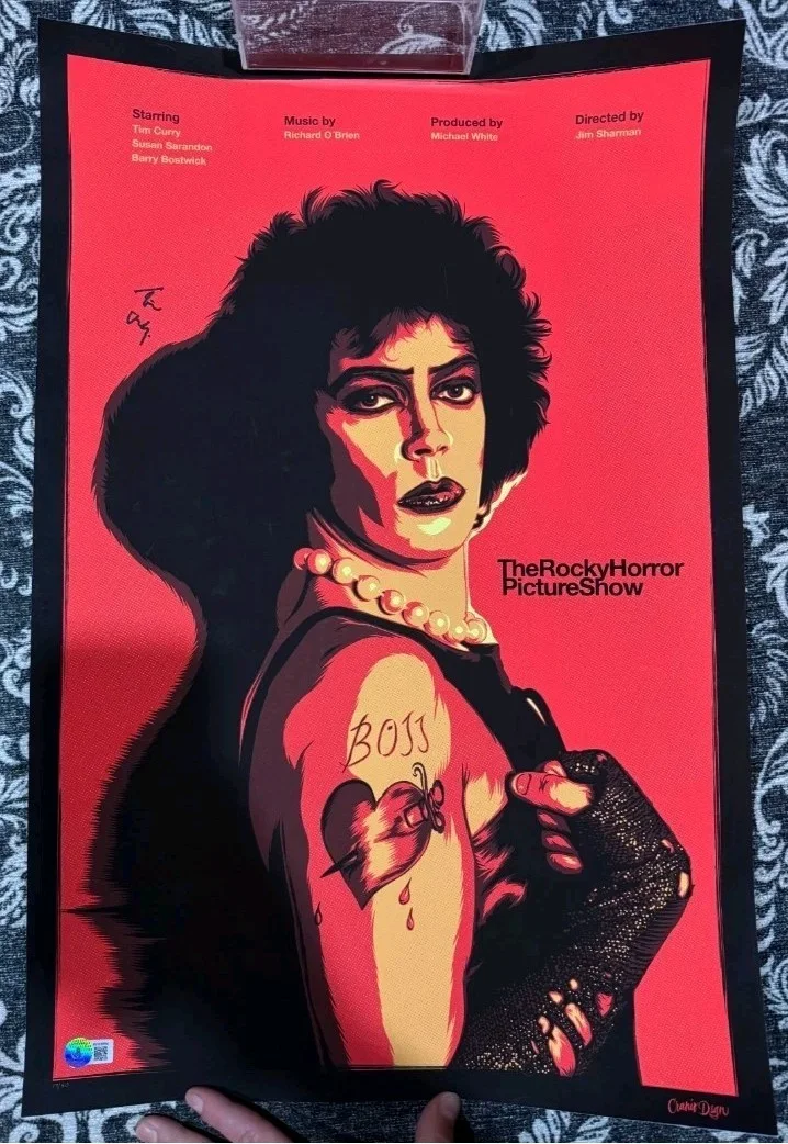 Tim Curry — Tim Curry Autographed Rocky Horror Picture Show Lithograph 17/50 (24x16) Beckett
