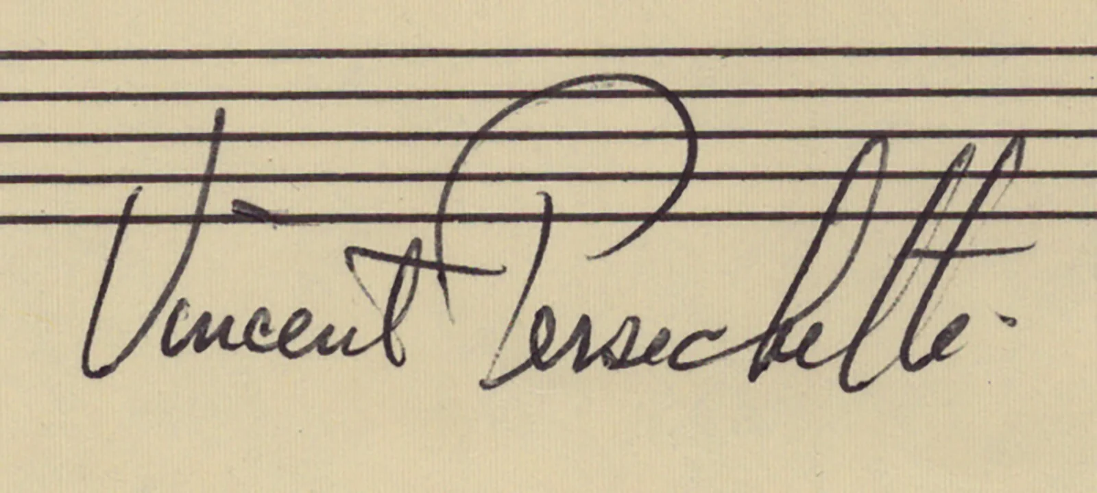 Vincent Persichetti — VINCENT PERSICHETTI - AUTOGRAPH MUSICAL QUOTATION SIGNED, image 2
