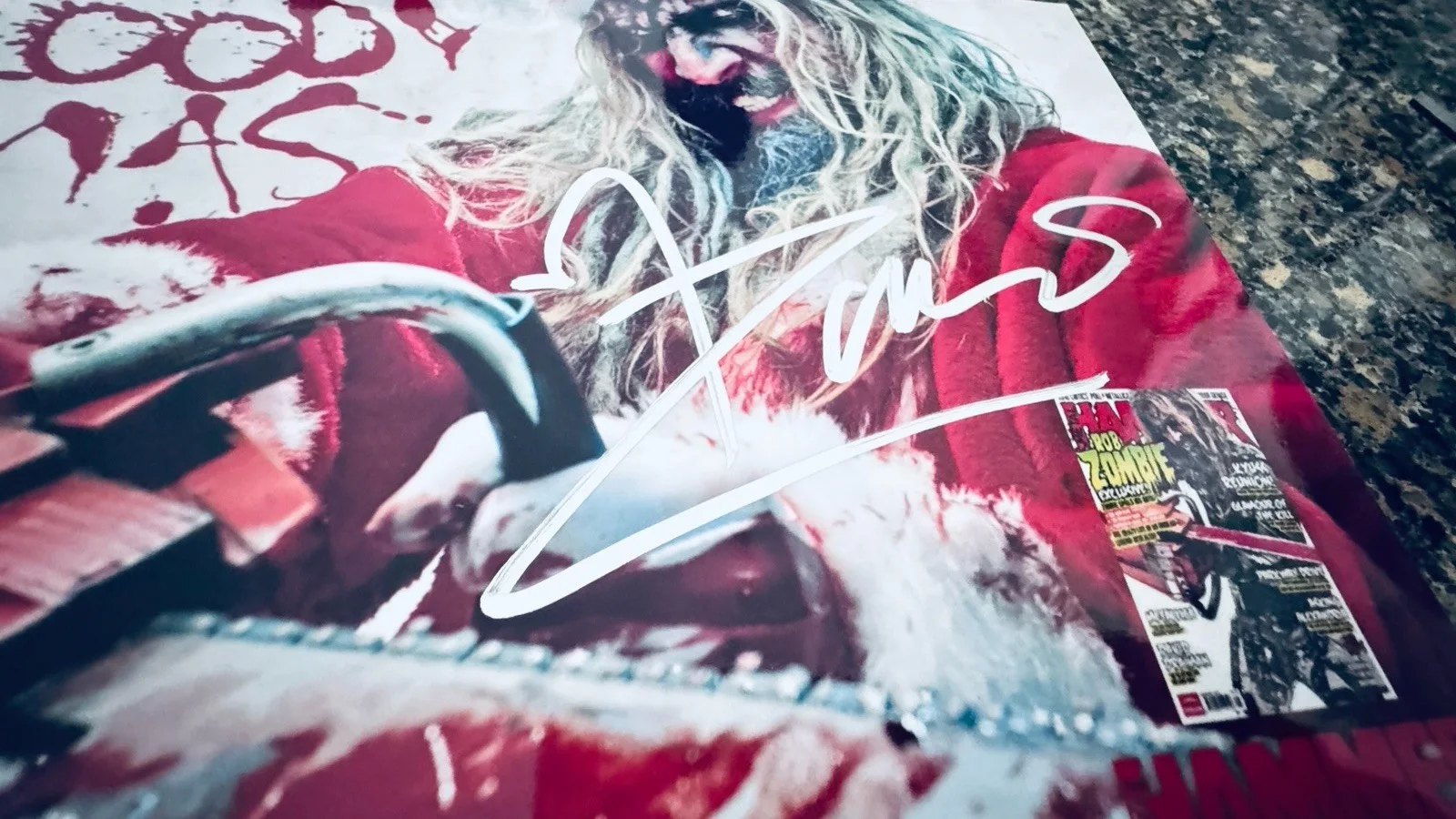 Rob Zombie — Rob Zombie Autograph Signed Color 8x10 Photo Merry Bloody Christmas Xmas, изображение 2