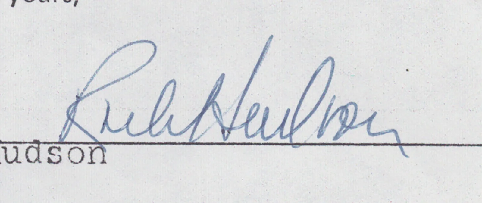 Rock Hudson — ROCK HUDSON - DOCUMENT SIGNED 04/20/1971, image 2