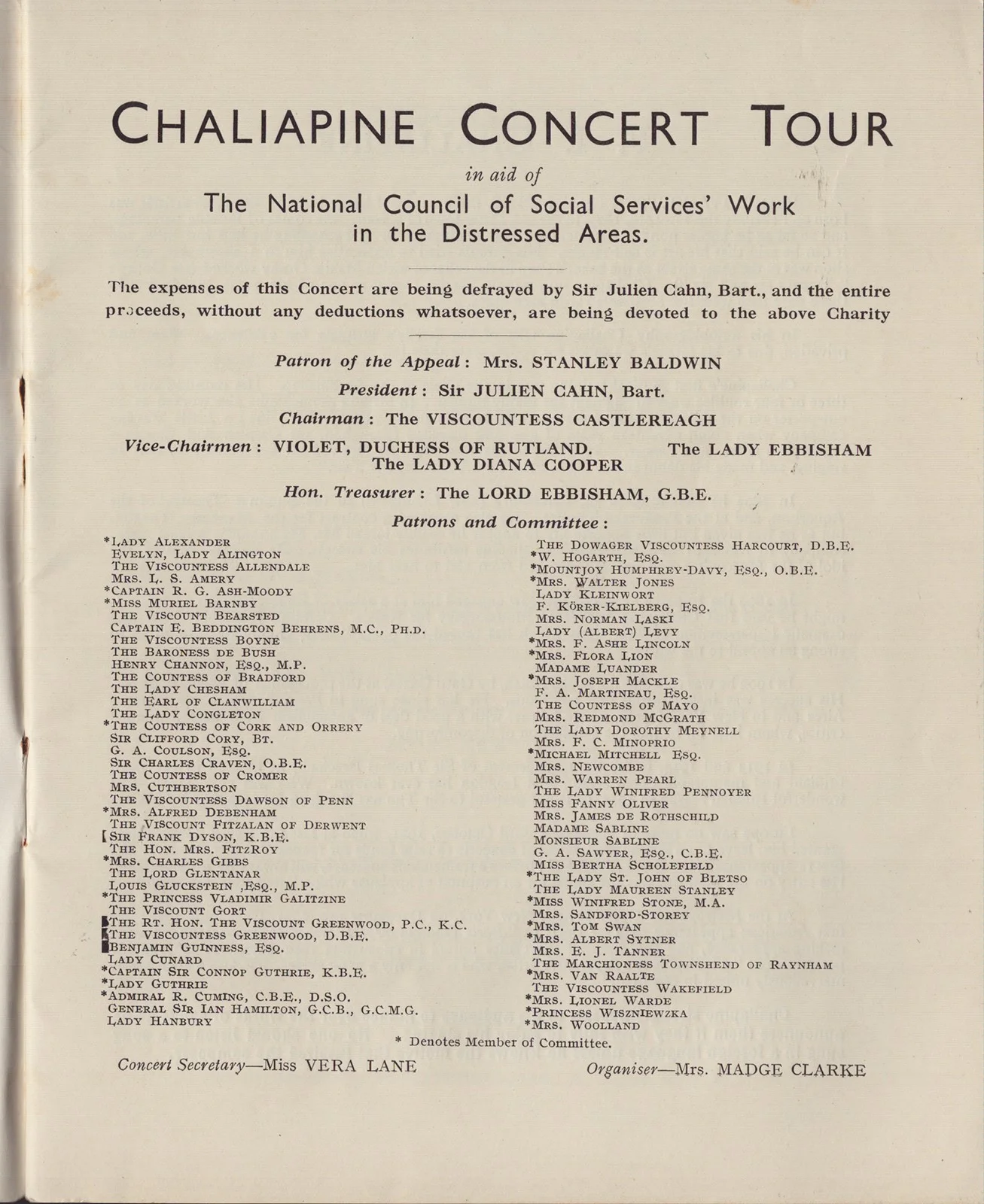 Feodor Ivanovich Chaliapin — FEODOR IVANOVICH CHALIAPIN - PROGRAM SIGNED, image 3