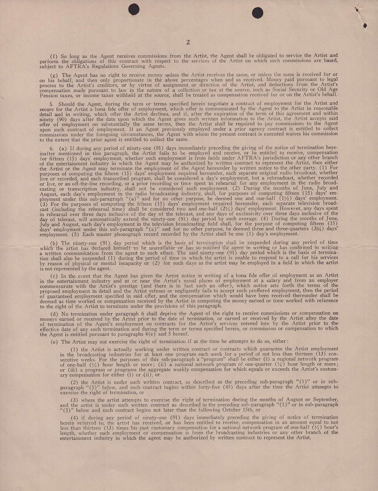 Amanda Blake, Milton M. Grossman — AMANDA "MISS KITTY" BLAKE - CONTRACT SIGNED 03/03/1964 WITH CO-SIGNERS, изображение 2