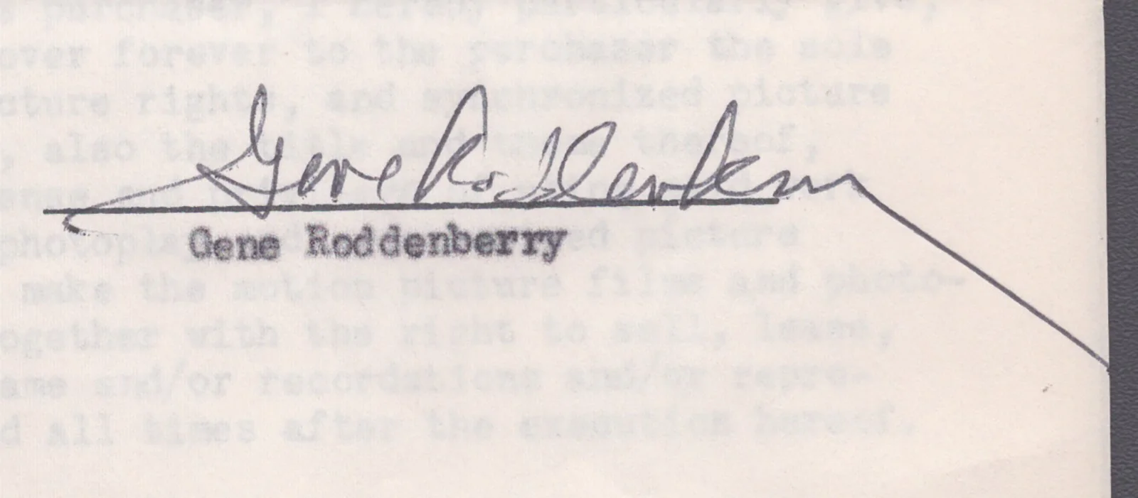 Gene Roddenberry — GENE RODDENBERRY - CONTRACT SIGNED 06/25/1962, image 4