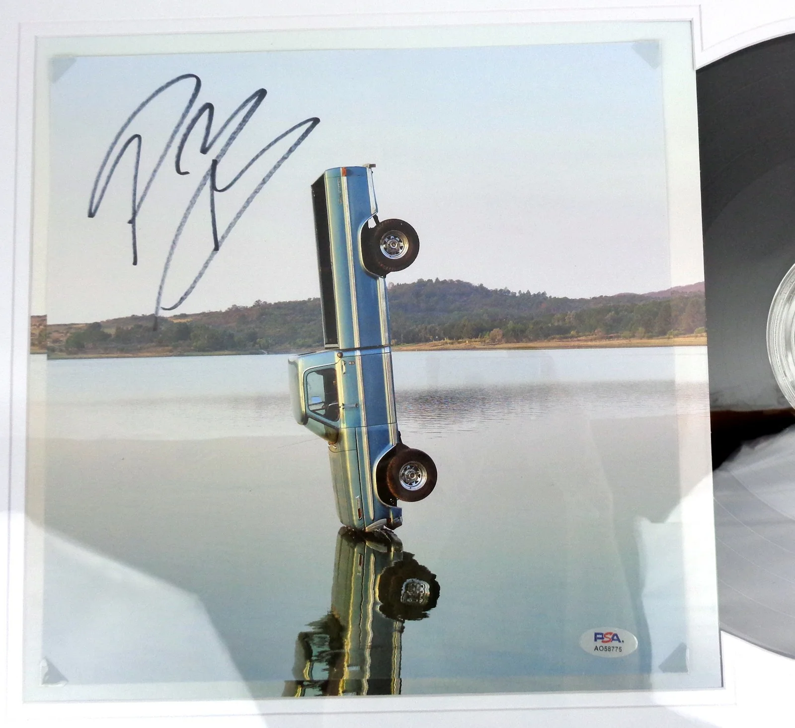 Post Malone — Post Malone Signed Autograph F-1 Trillion Vinyl Record Album Framed PSA/DNA COA, image 2