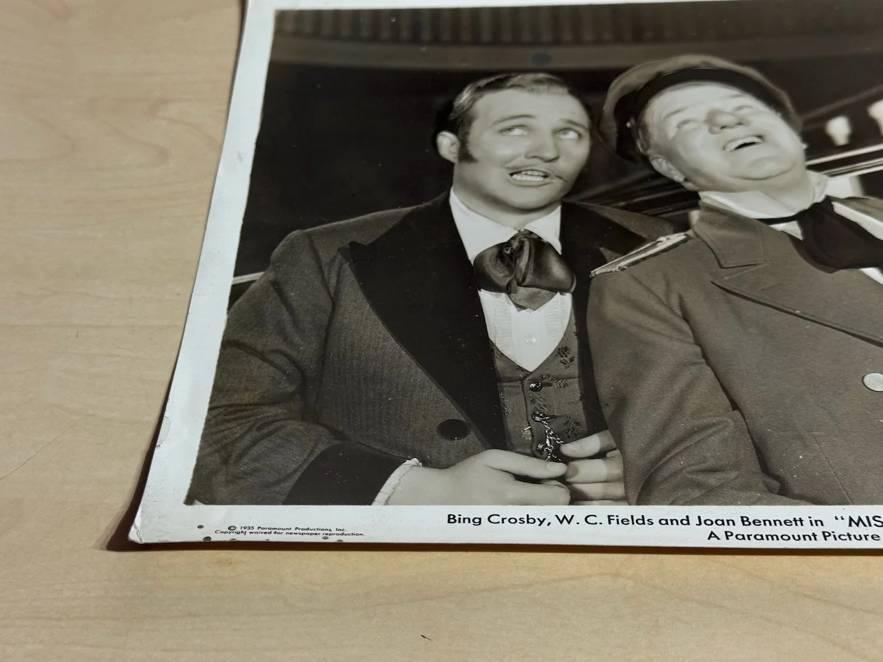 1935 Paramount Lobby Card Bing Crosby W.C. Fields Joan Bennett in Mississippi, изображение 4