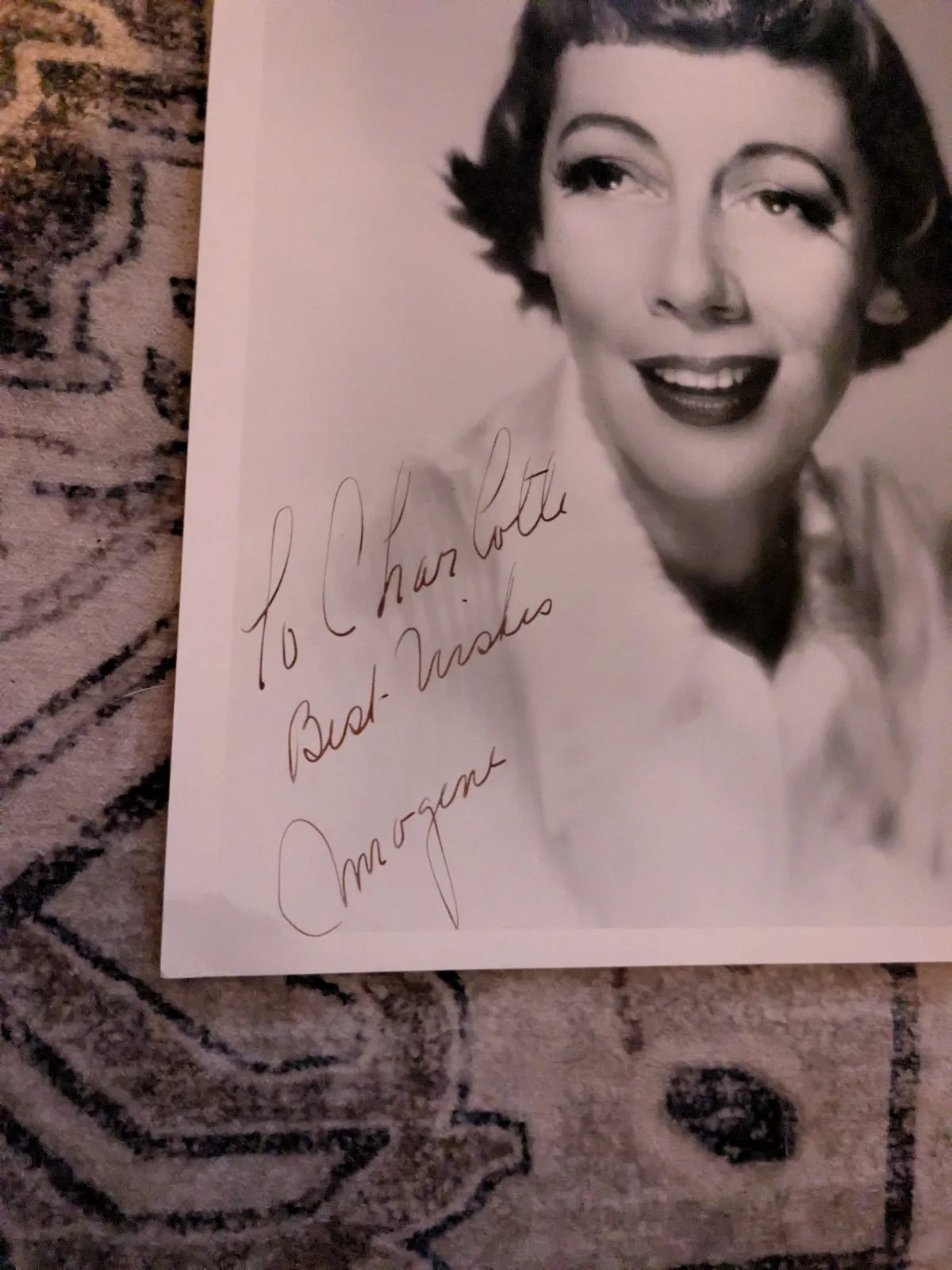Imogene Coca — Imogene Coca Autographed Vintage 8 1/4 X 10 In Photo 1956 Printed On Back, image 2