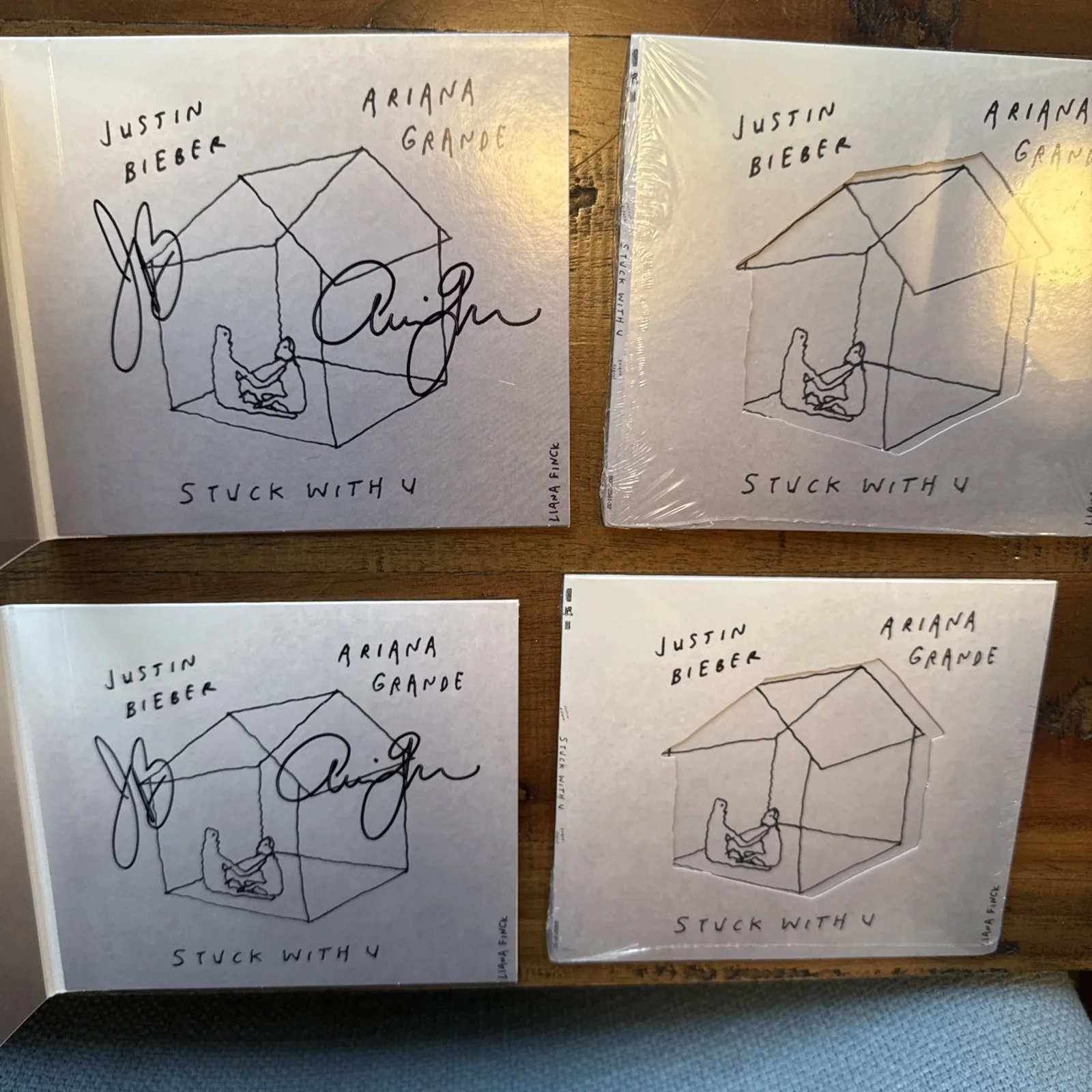 Stuck with U CD Autographed Both by Ariana Grande Justin Bieber POP HISTORY RARE, изображение 3