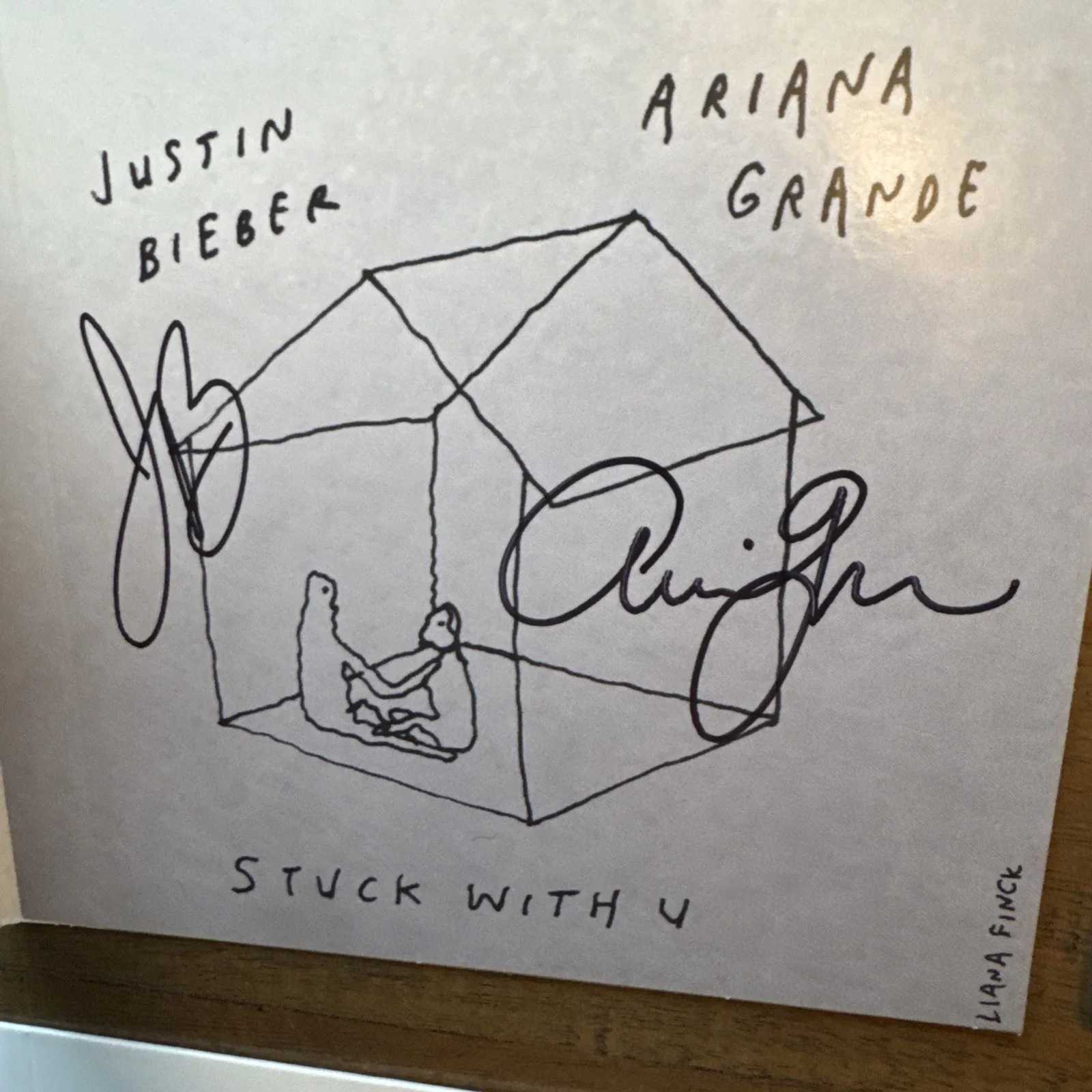 Stuck with U CD Autographed Both by Ariana Grande Justin Bieber POP HISTORY RARE, изображение 4