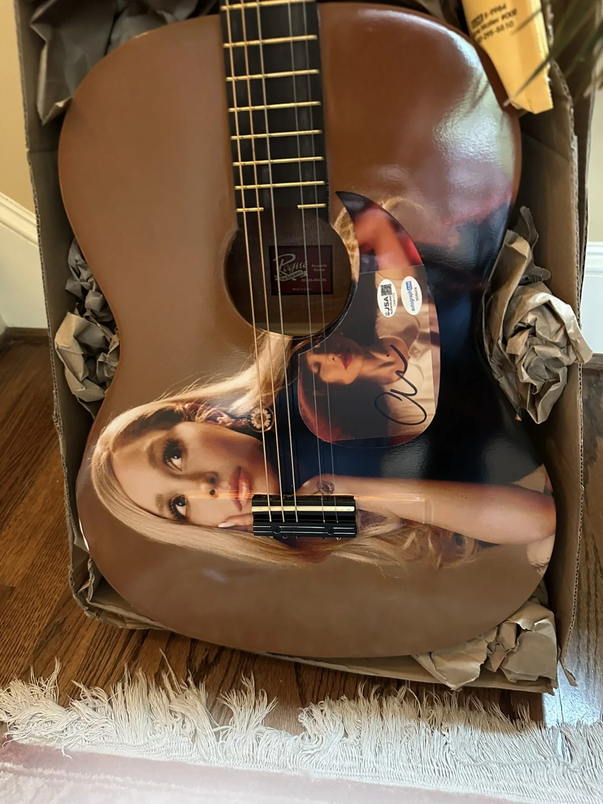 Ariana Grande Signed Autograph Custom Acoustic Guitar JSA COA External Sunshine, изображение 4