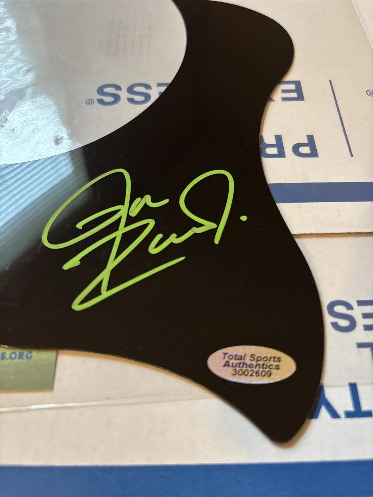 Rob Zombie Autographed Pick Guard Green Paint With COA, image 4