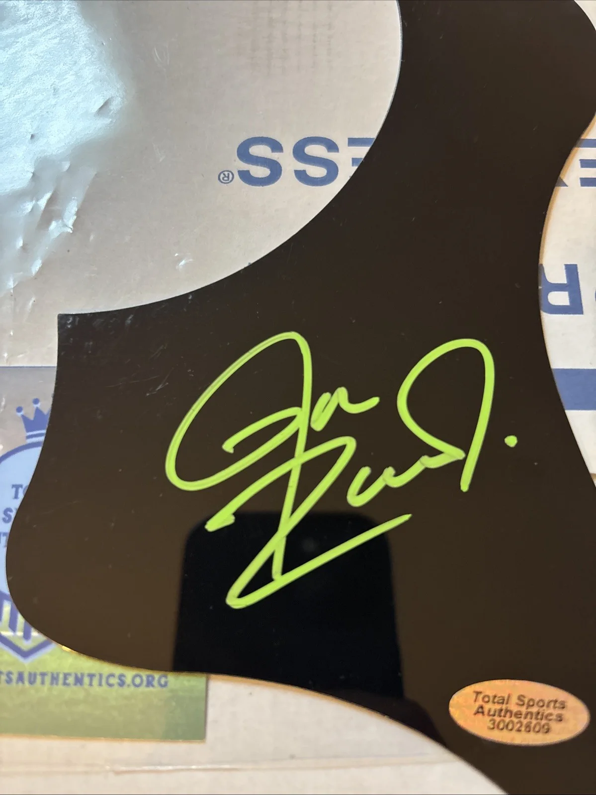 Rob Zombie Autographed Pick Guard Green Paint With COA, image 5