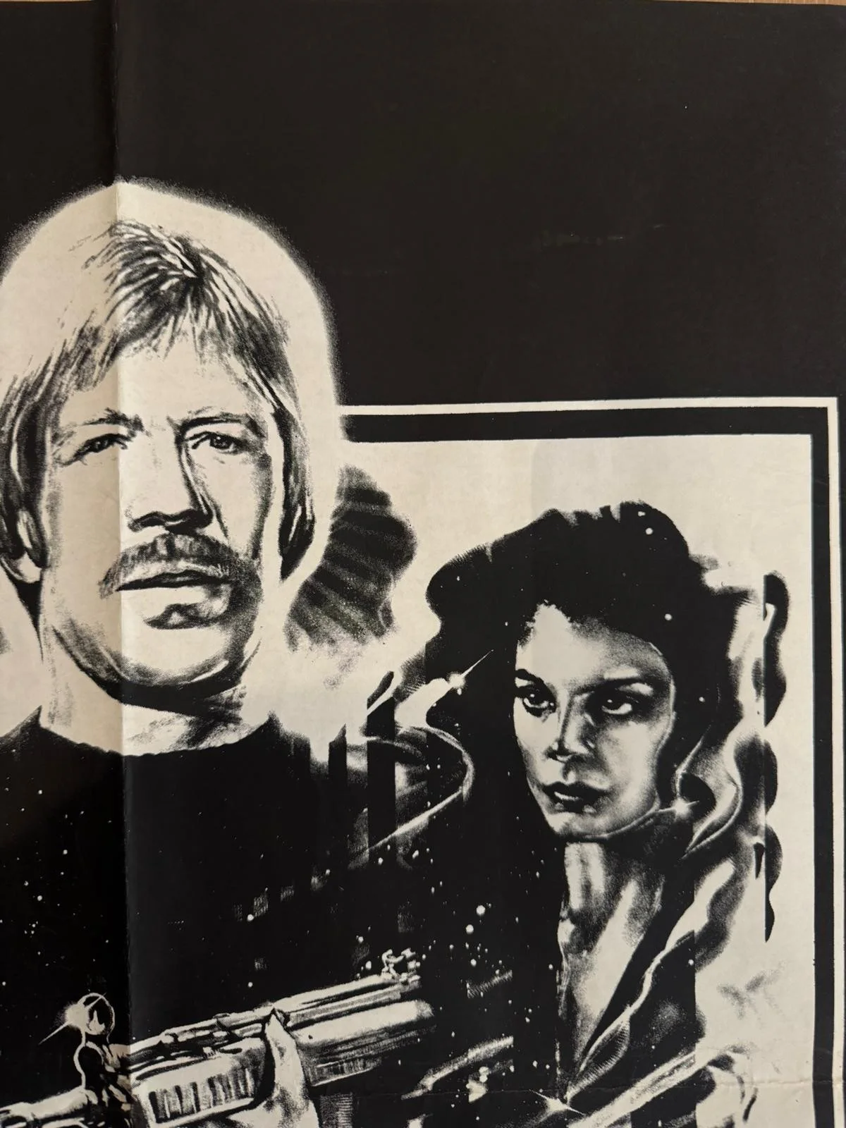 Chuck Norris The Octagon Film Poster 1980. With Lee Van Cleef. Original Poster, изображение 2