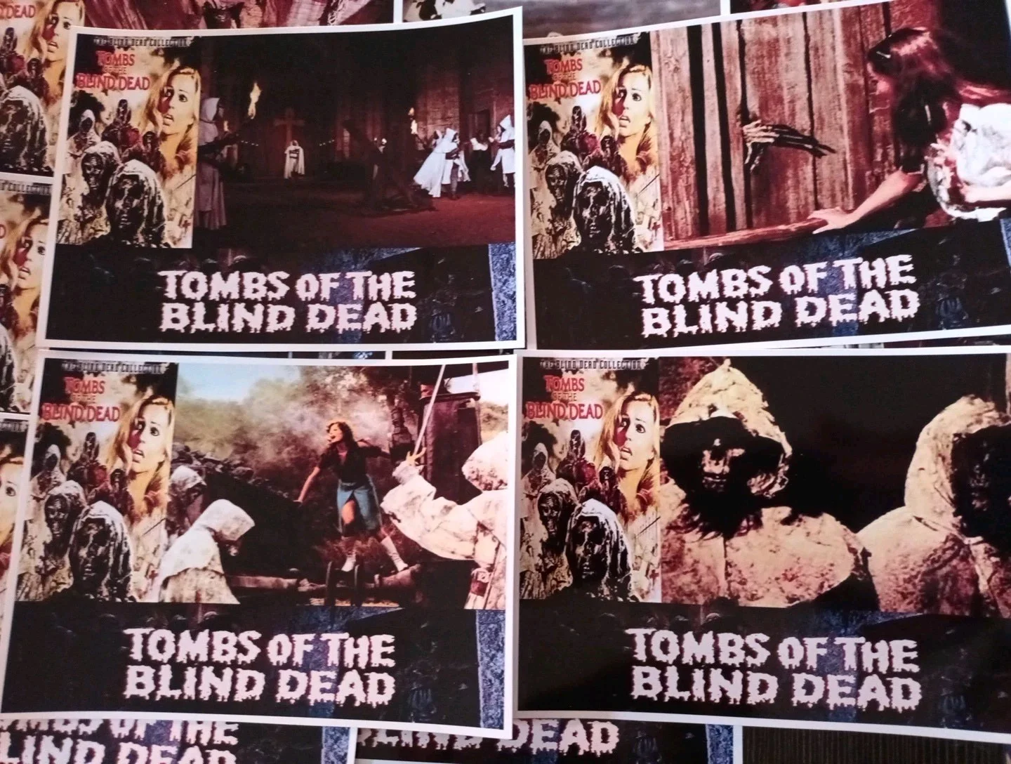 The Blind Dead. 12 Unoffical Glossy 7x5ins Lobby Cards/ 6 bookmarks. NEW, image 3