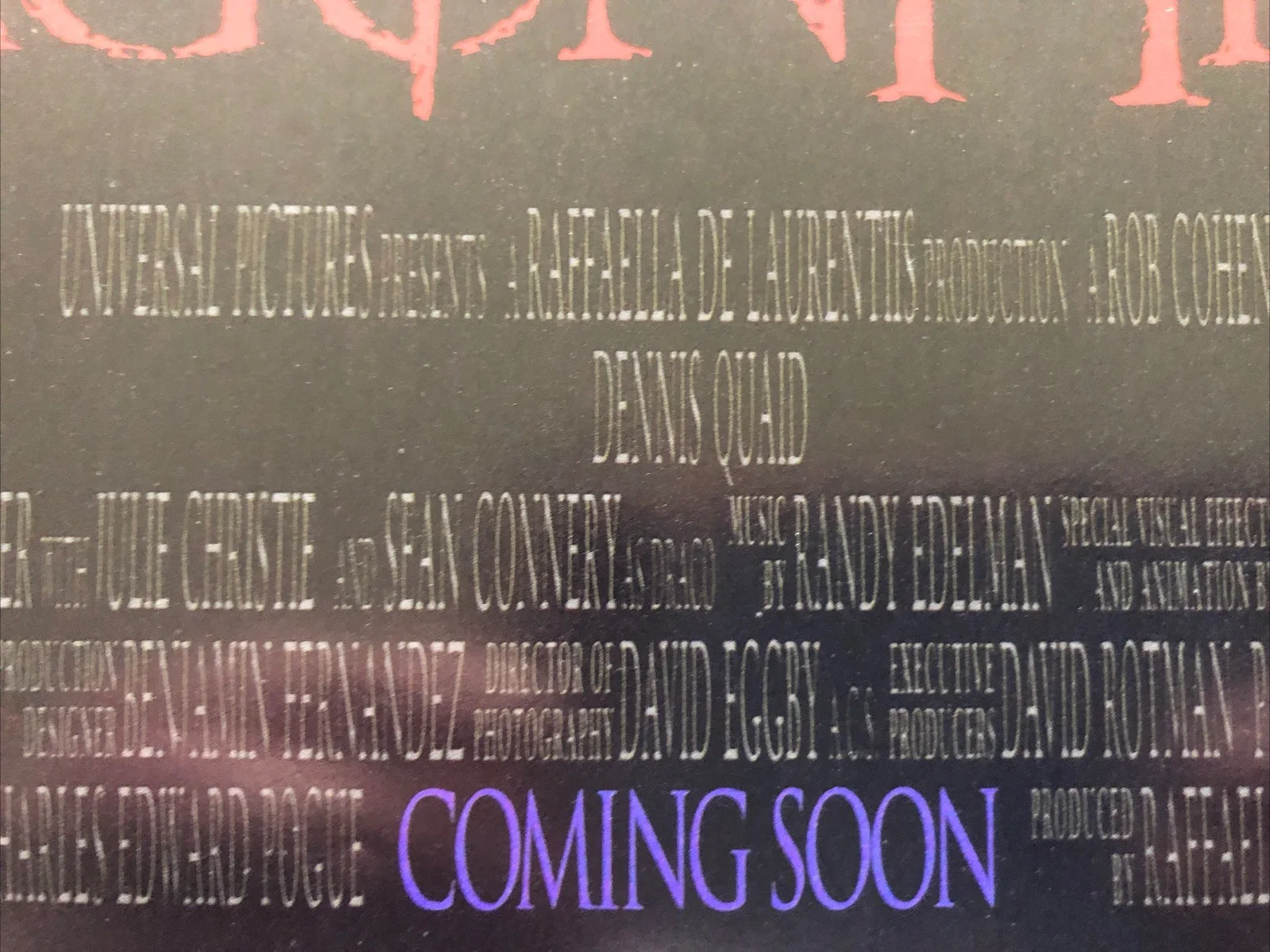 Cinema Film Mini Poster A3 DragonHeart - Sir Sean Connery & David The Eli’s, изображение 3