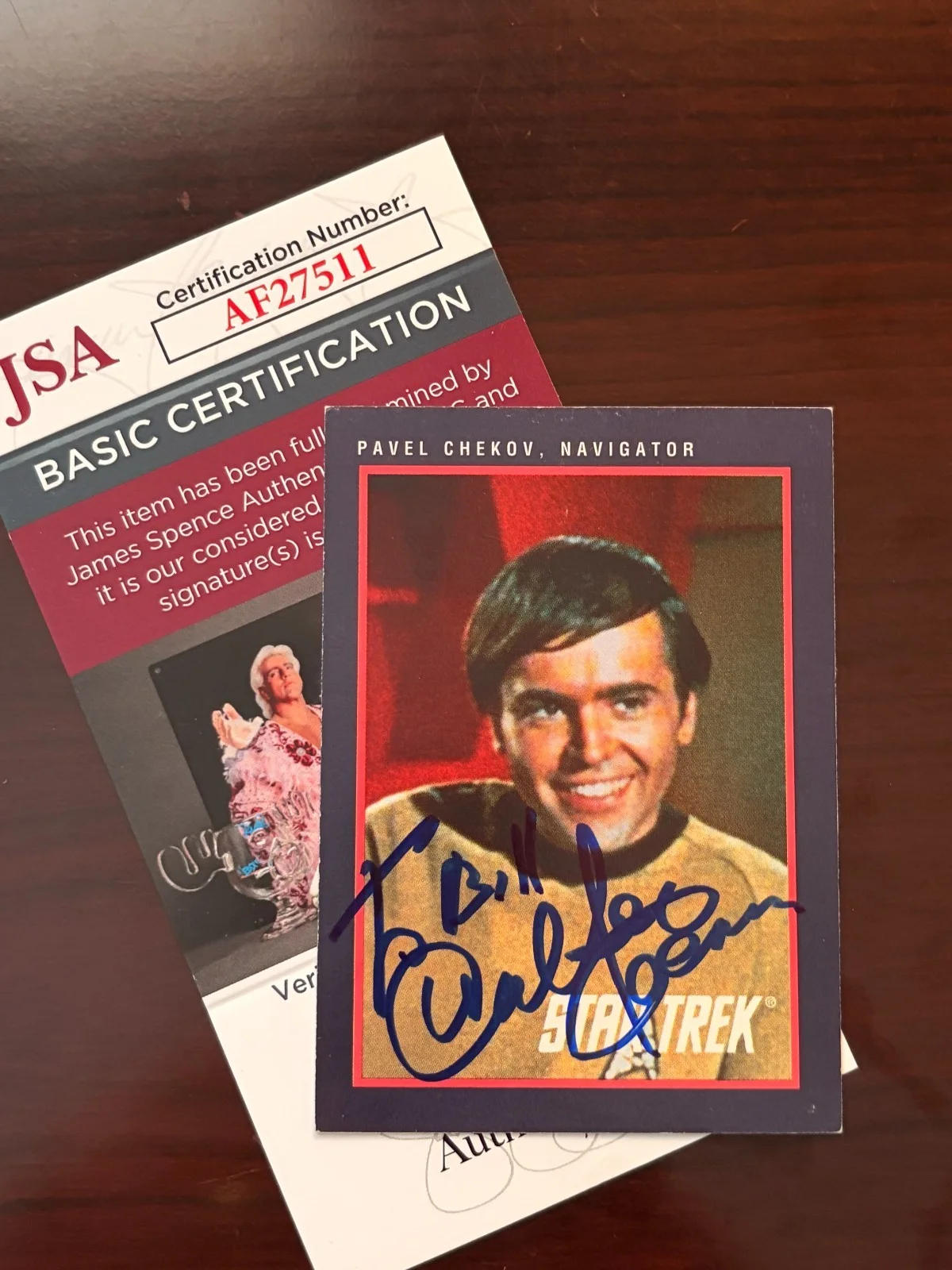 Walter Koenig — Walter Koenig Signed (JSA)-Star Trek•Chekov Non-Sport Card•JSA CERTIFIED