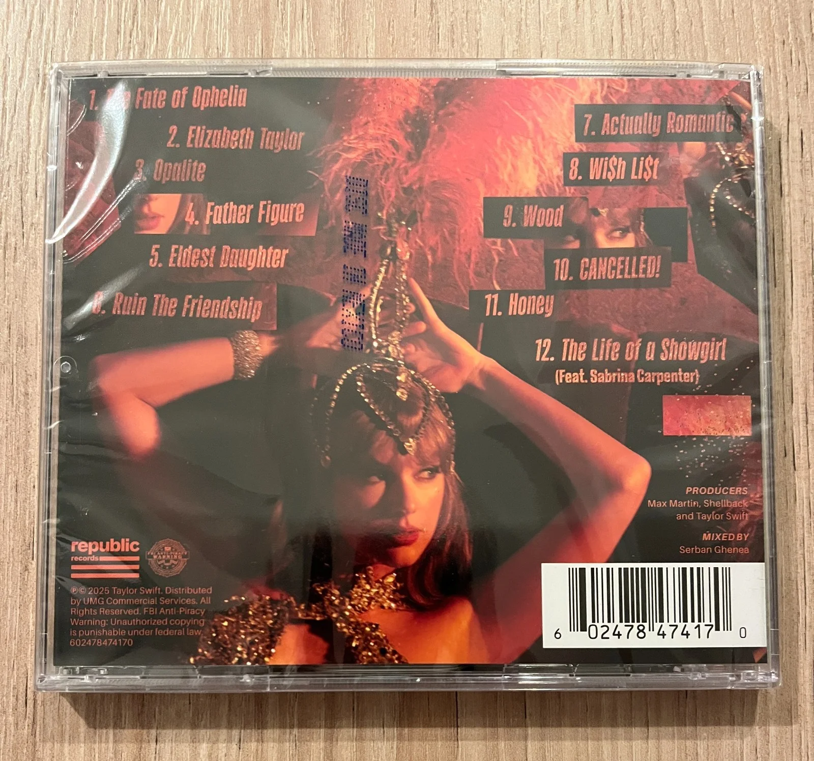 Taylor Swift The Life of a Showgirl CD + Hand Signed Photo 2 SEALED NEW, изображение 2