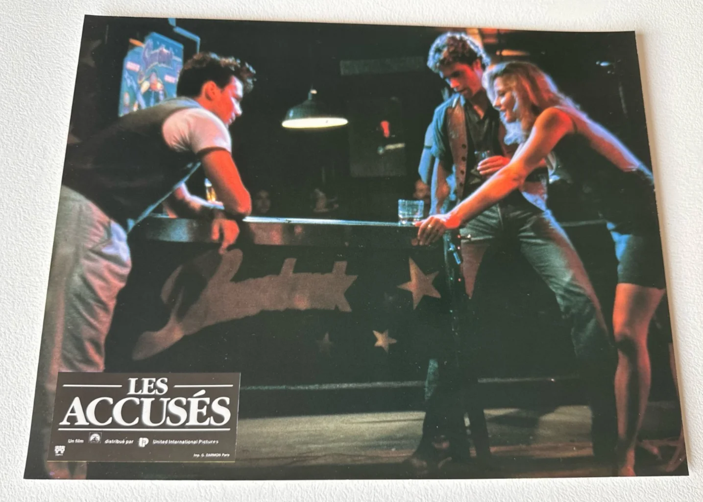 The Accused (1988) – Jodie Foster – French Lobby Cards x8 + Original Envelope, изображение 3
