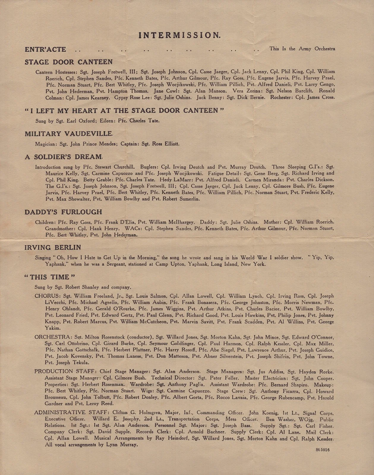 Irving Berlin — IRVING BERLIN - PROGRAM SIGNED, image 3