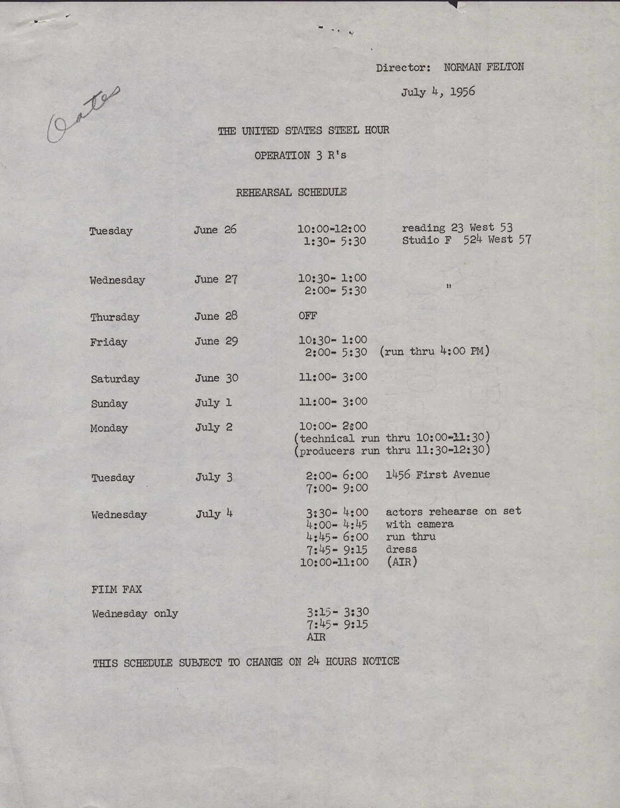 Warren Oates — WARREN OATES - DOCUMENT SIGNED 05/03/1956, image 4
