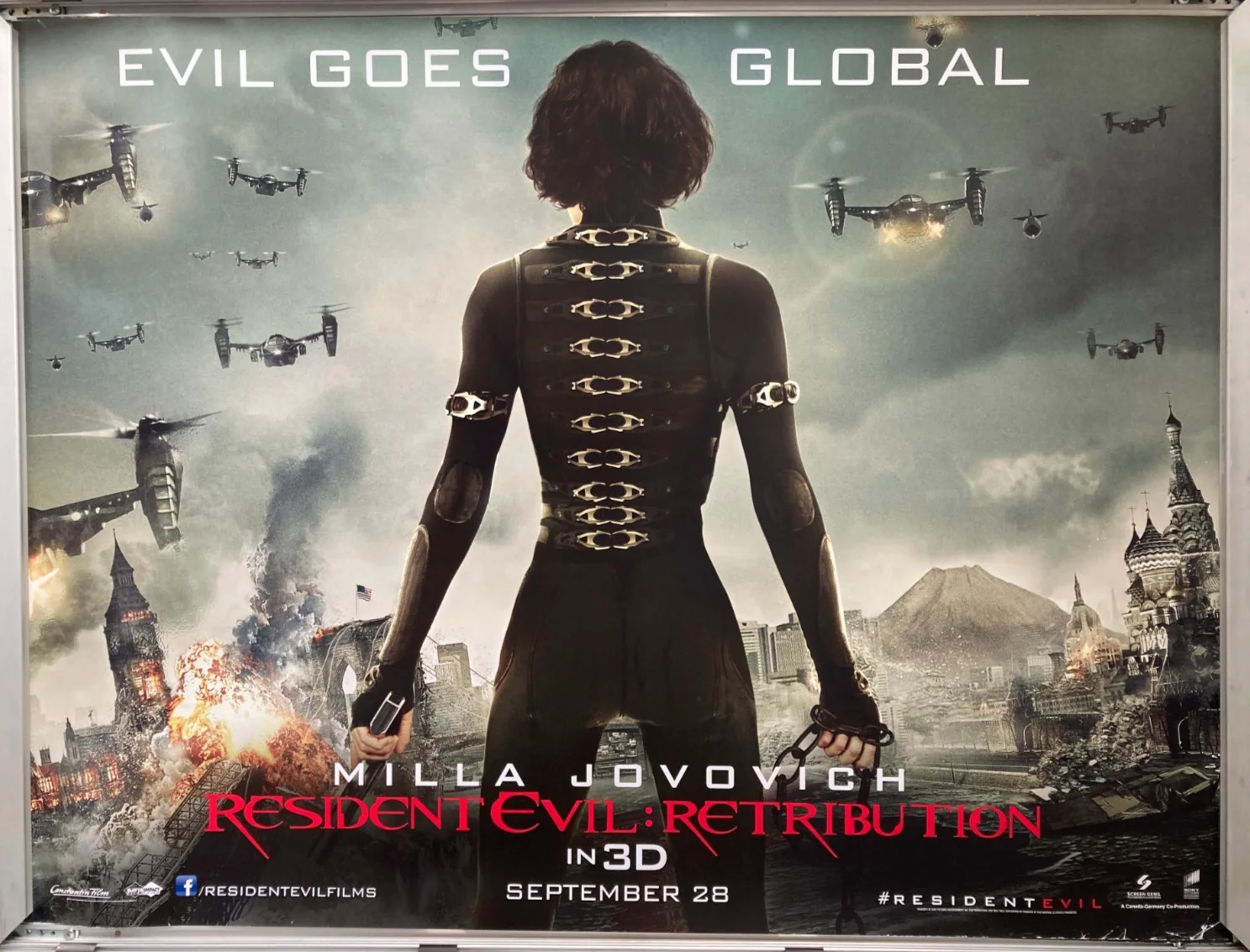 Cinema Poster: RESIDENT EVIL RETRIBUTION 2012 (Quad) Milla Jovovich Oded Fehr, image 2
