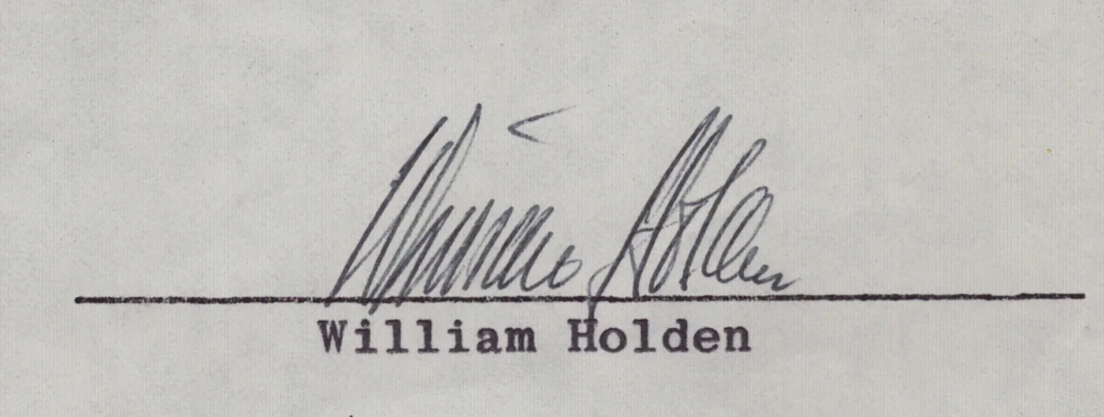 William Holden — WILLIAM HOLDEN - CONTRACT SIGNED 06/13/1975, image 2
