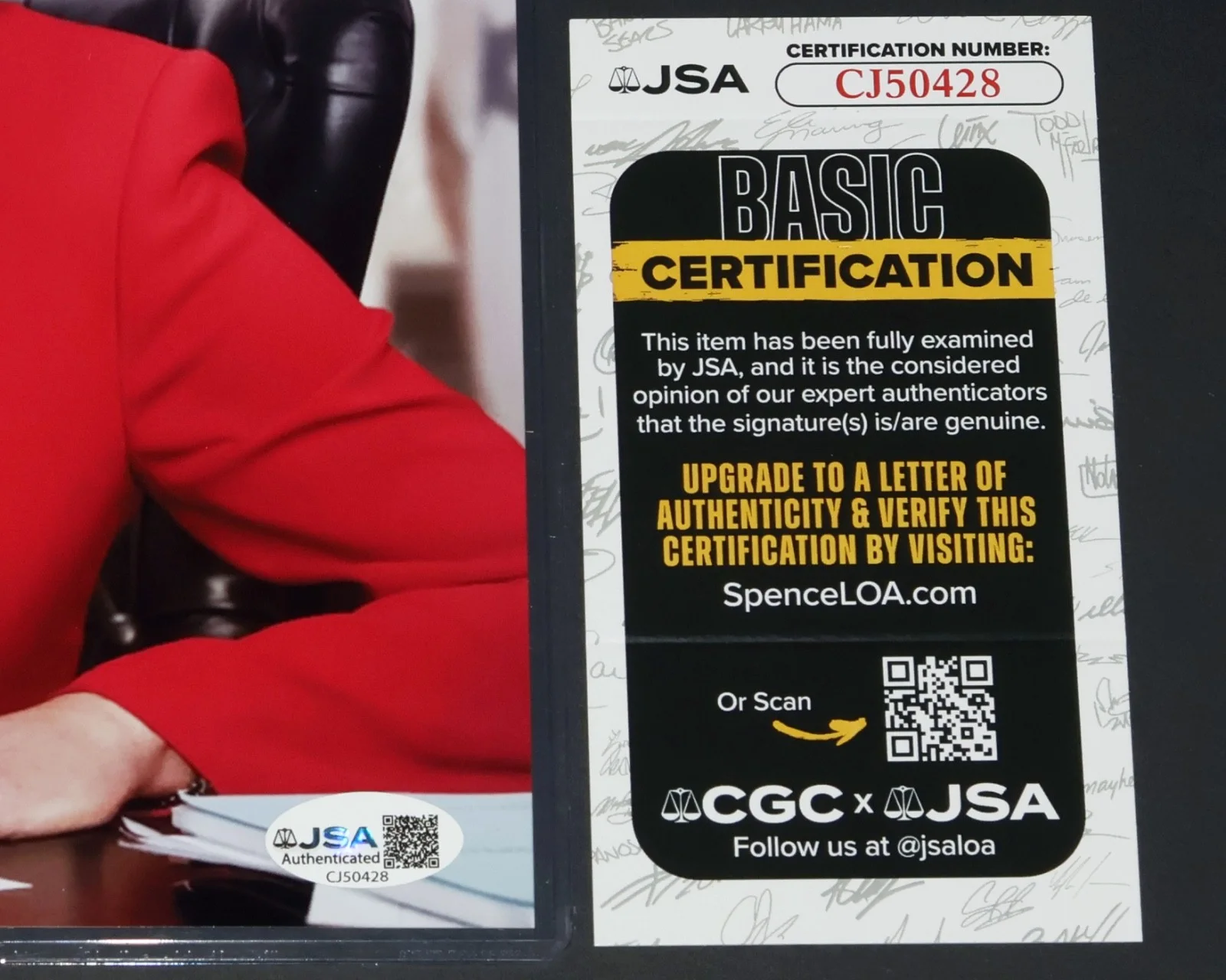 Julia Louis-Dreyfus — JULIA LOUIS-DREYFUS Signed VEEP 8.5x11 PHOTO autograph with JSA COA Selina Meyer, изображение 2