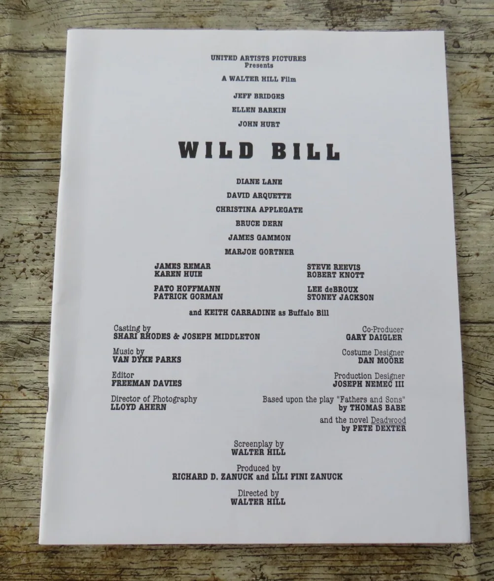 WILD BILL ORIGINAL 1995 CINEMA MOVIE FILM PRESS KIT Jeff Bridges 12 PHOTOS 90's, изображение 3
