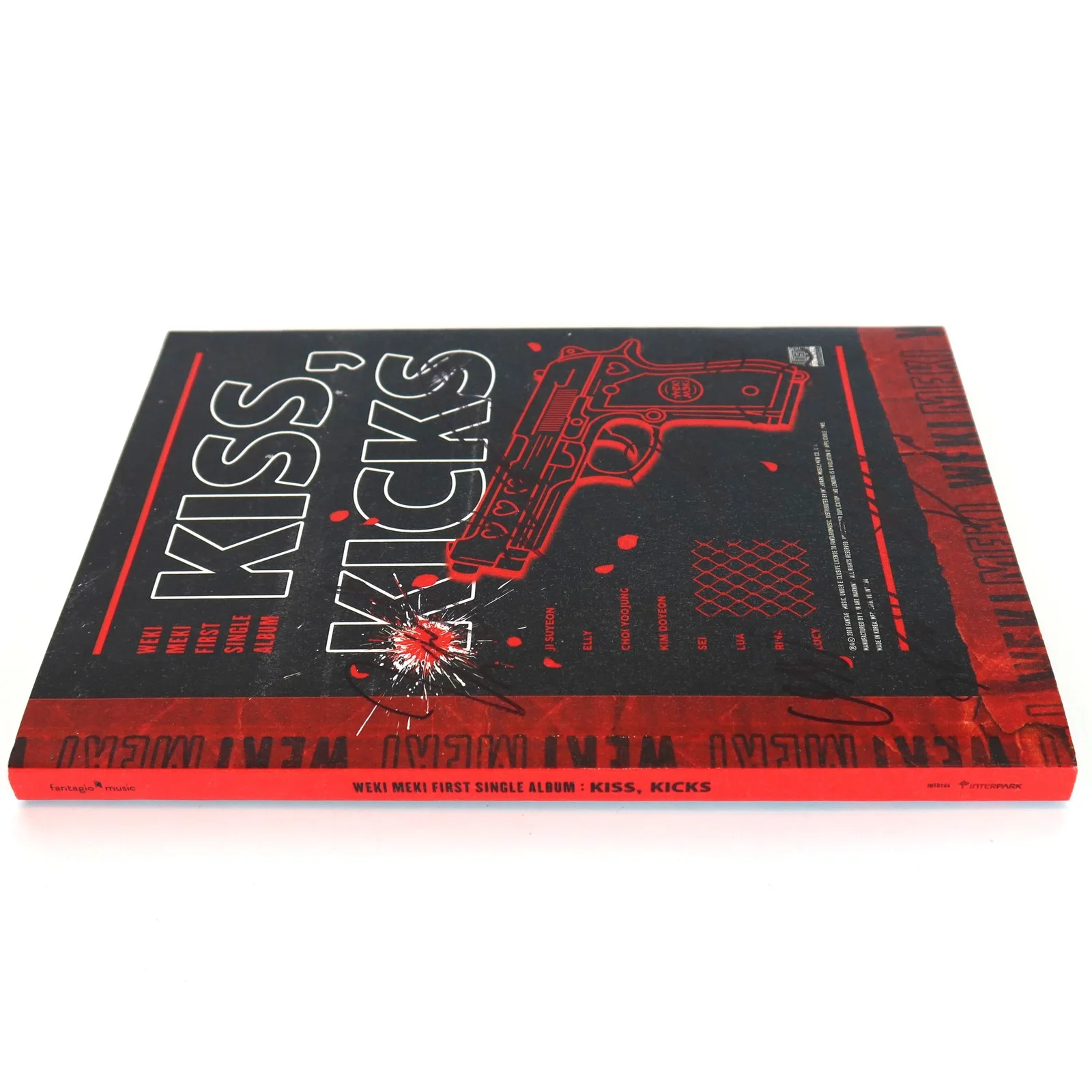 Weki Meki - Kiss, Kicks [Kicks Ver.] 1st Single Album Signed CD Promo K-Pop 2018, изображение 4