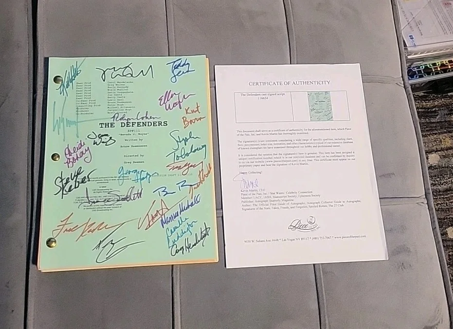 The Defenders Cast Signed Autographed TV Script From 22 Cast Members C.O.A, image 4