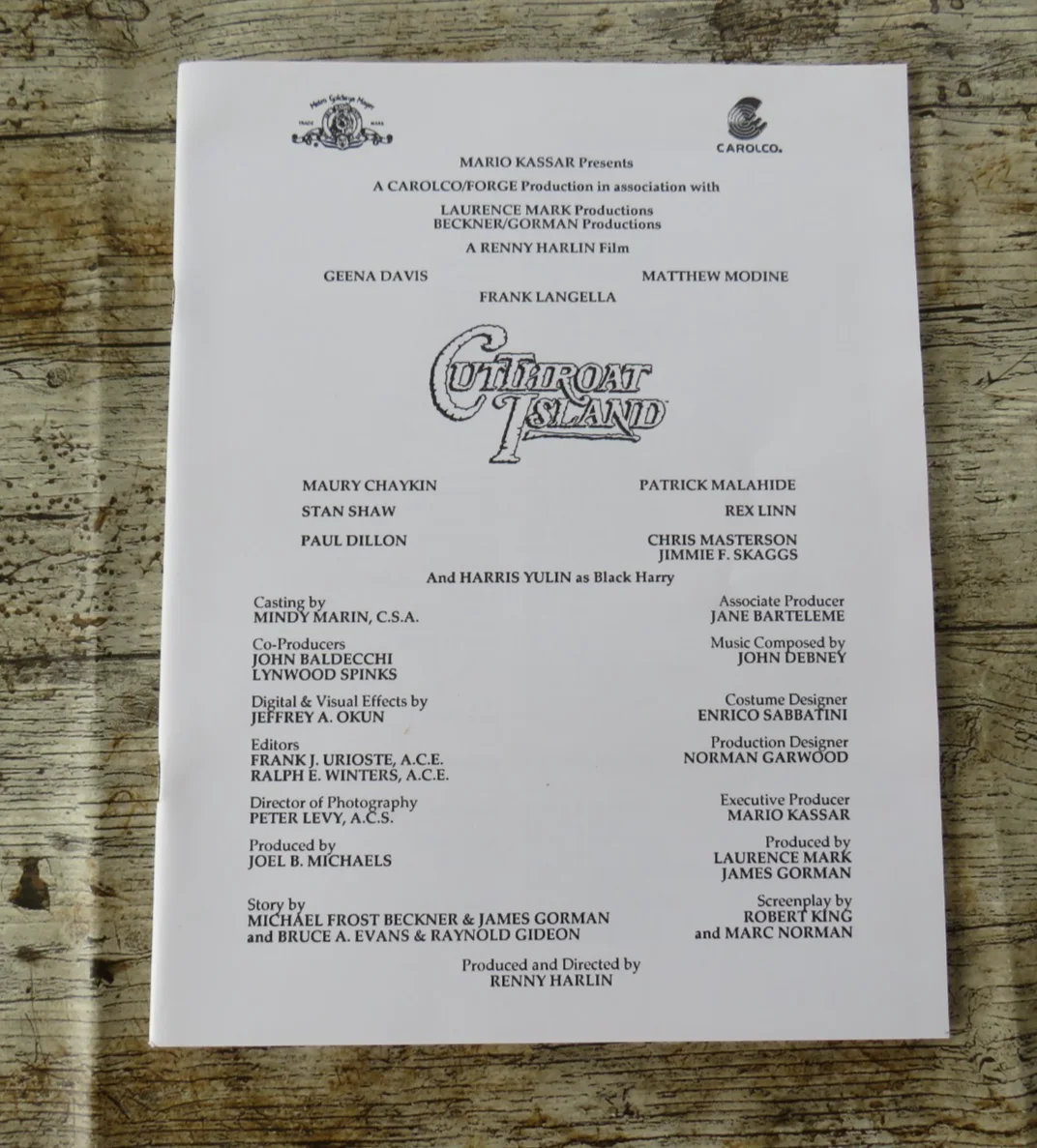 CUTTHROAT ISLAND ORIGINAL 1995 CINEMA MOVIE PRESS KIT Geena Davis 16 PHOTOS 90's, изображение 3