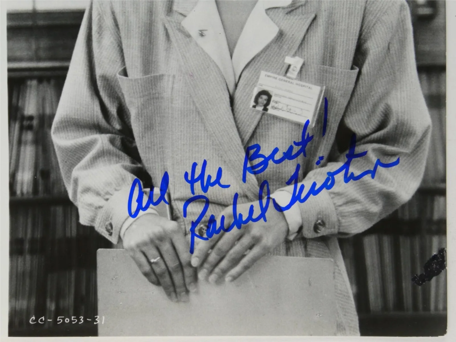 Rachel Ticotin — Rachel Ticotin Signed B&W 8x10 Promo Photo Critical Condition Autographed, image 3