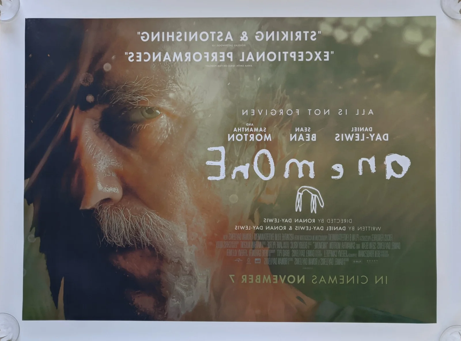 Anemone with Daniel Day-Lewis Quad Cinema Poster, new/original, image 2