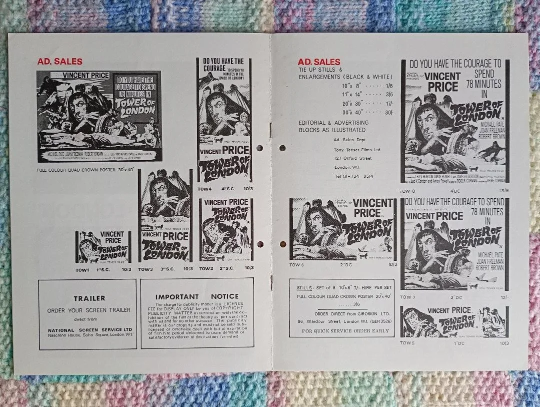 TOWER OF LONDON pressbook, image 4