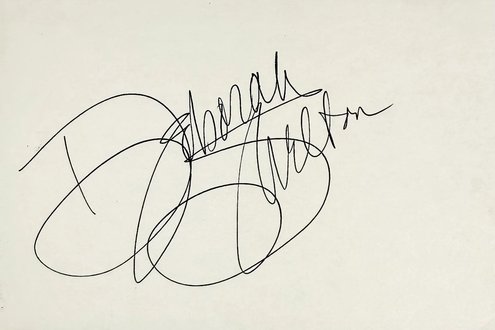 Deborah Shelton — DEBORAH SHELTON Signed Autographed 4"x 6" INDEX CARD Miss USA 1970 BODY DOUBLE, изображение 4