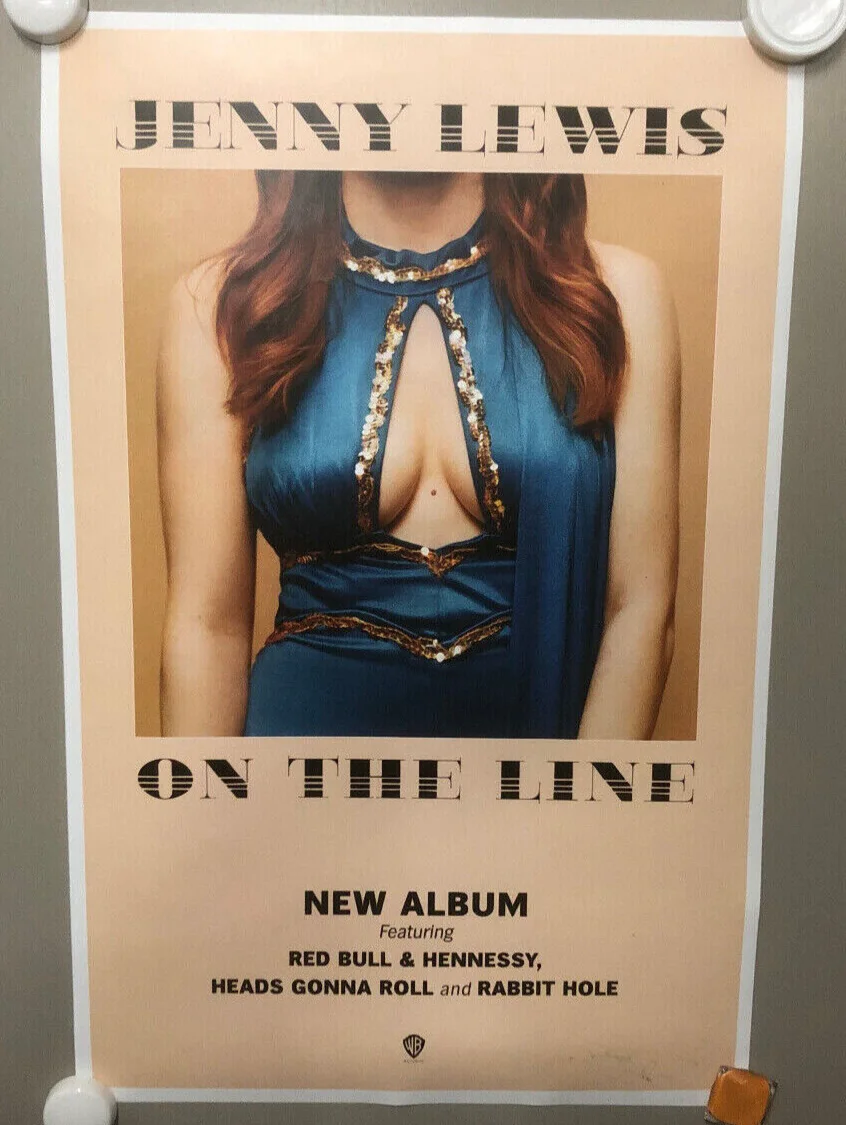 signed Jenny Lewis of Rilo Kiley poster On The Line album promo autograph, изображение 3