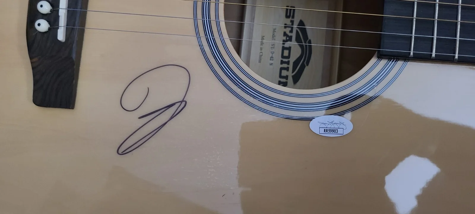 Autographed Dave Grohl Stadium Acoustic Guitar – Nirvana Logo Edition With JSA🎸, image 3