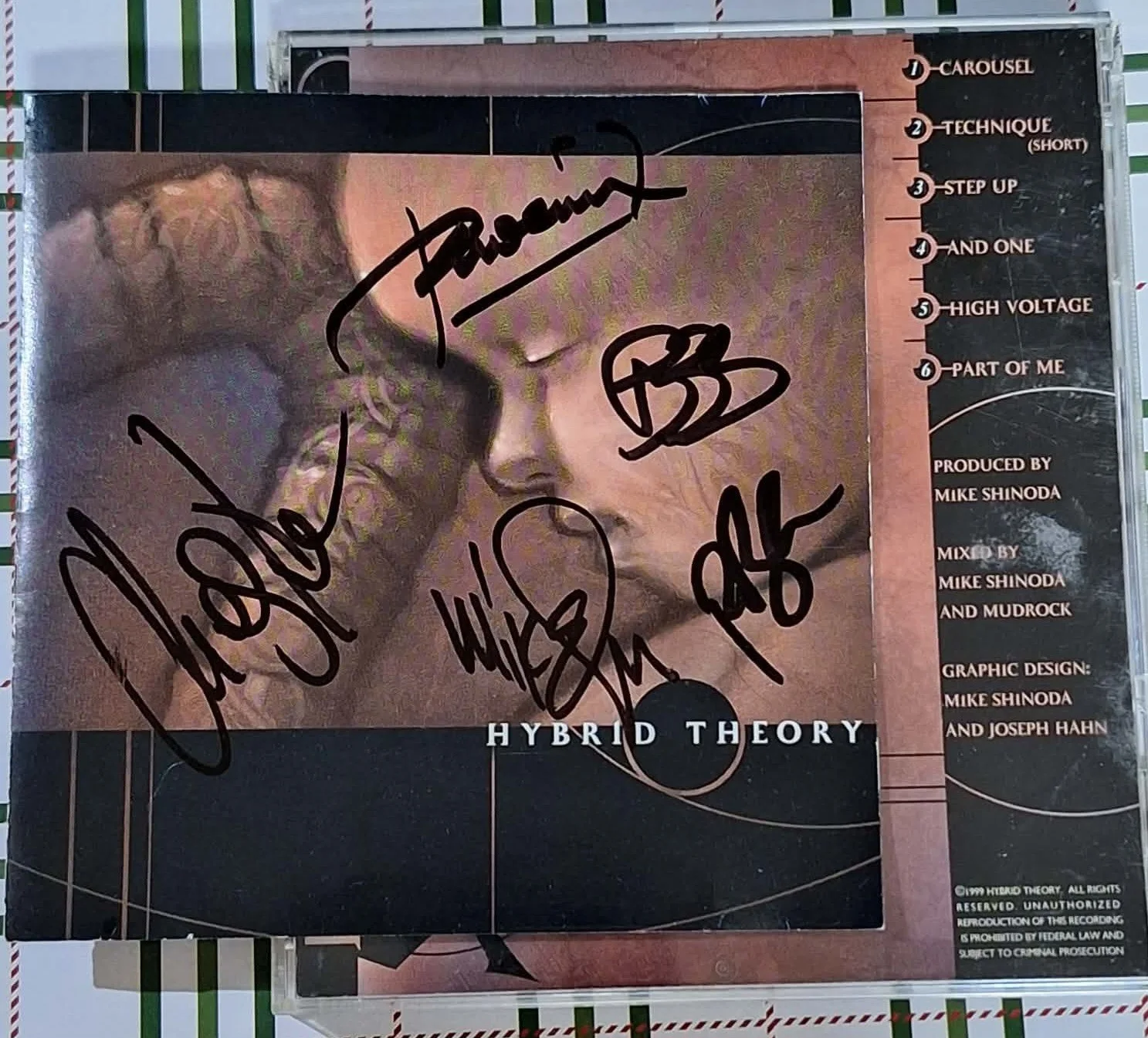 RARE Autographed 1999 Hybrid Theory EP Linkin Park LPU Version, image 4
