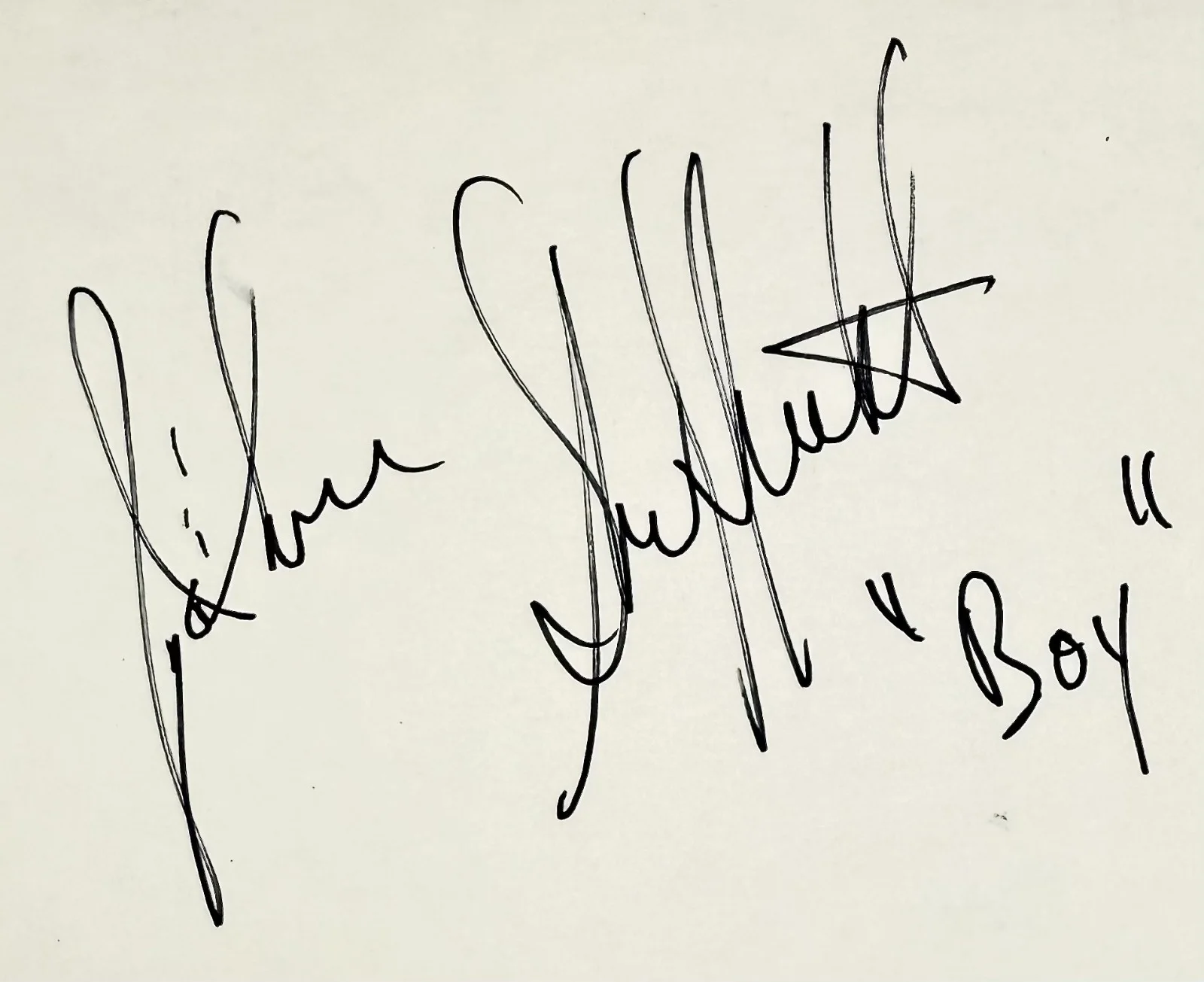 Johnny Sheffield — JOHNNY SHEFFIELD Signed Autographed 4"x 6" INDEX CARD Tarzan and the Amazons BOY, image 2