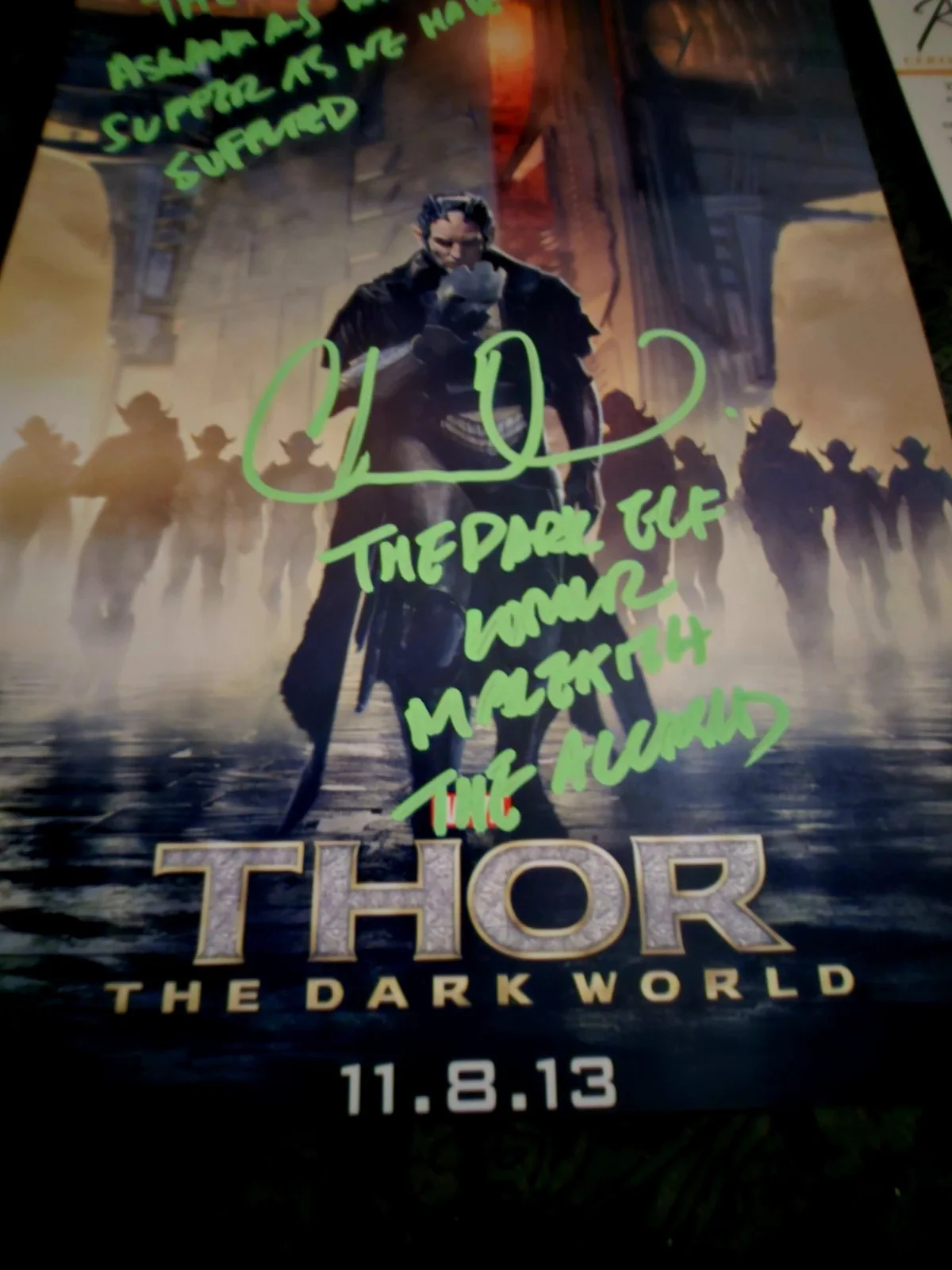 CHRISTOPHER ECCLESTON IN "THOR" ORIGINAL AUTOGRAPH &INSCRIBED 12X9IN COA ✔️, image 2