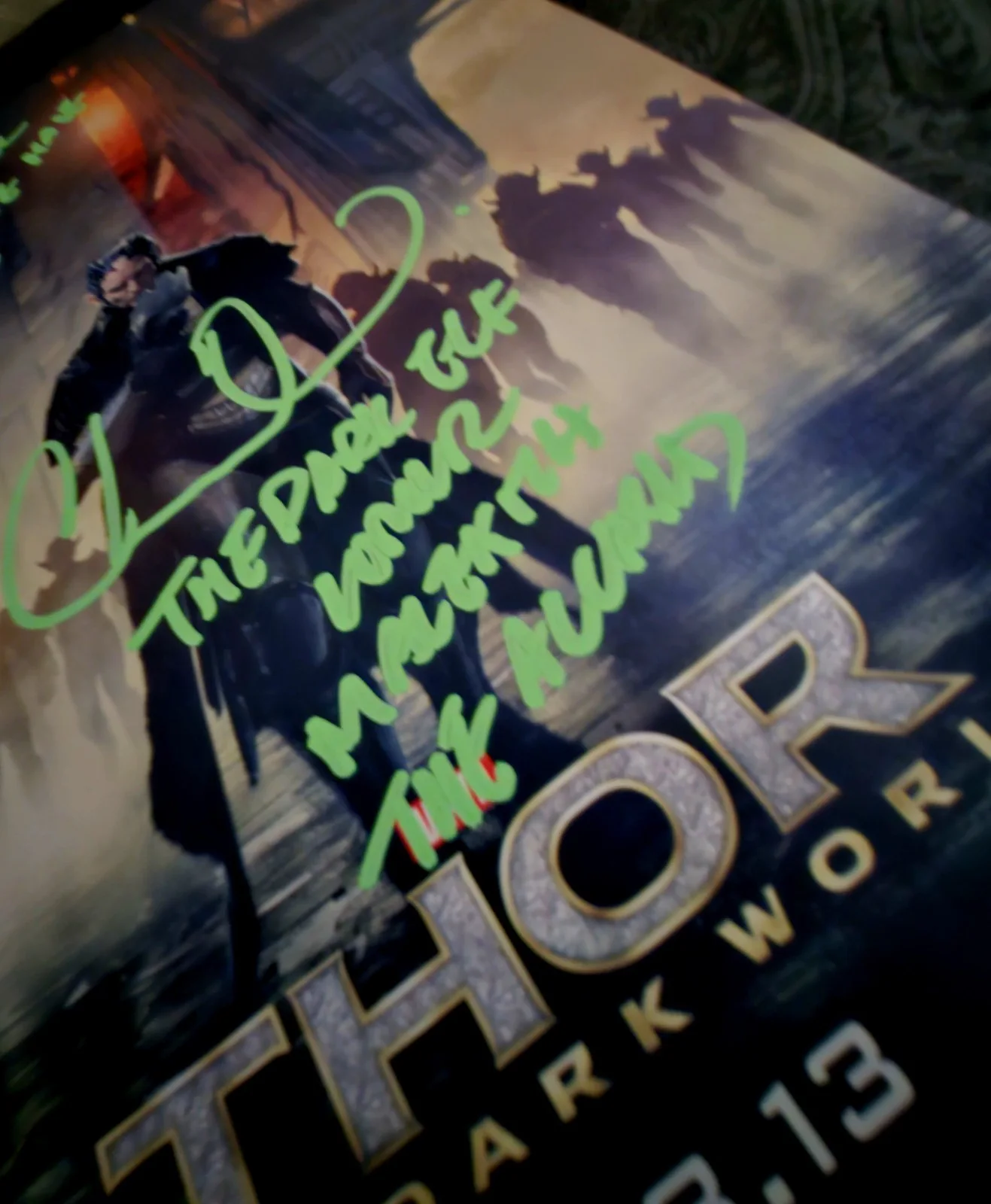 CHRISTOPHER ECCLESTON IN "THOR" ORIGINAL AUTOGRAPH &INSCRIBED 12X9IN COA ✔️, image 3
