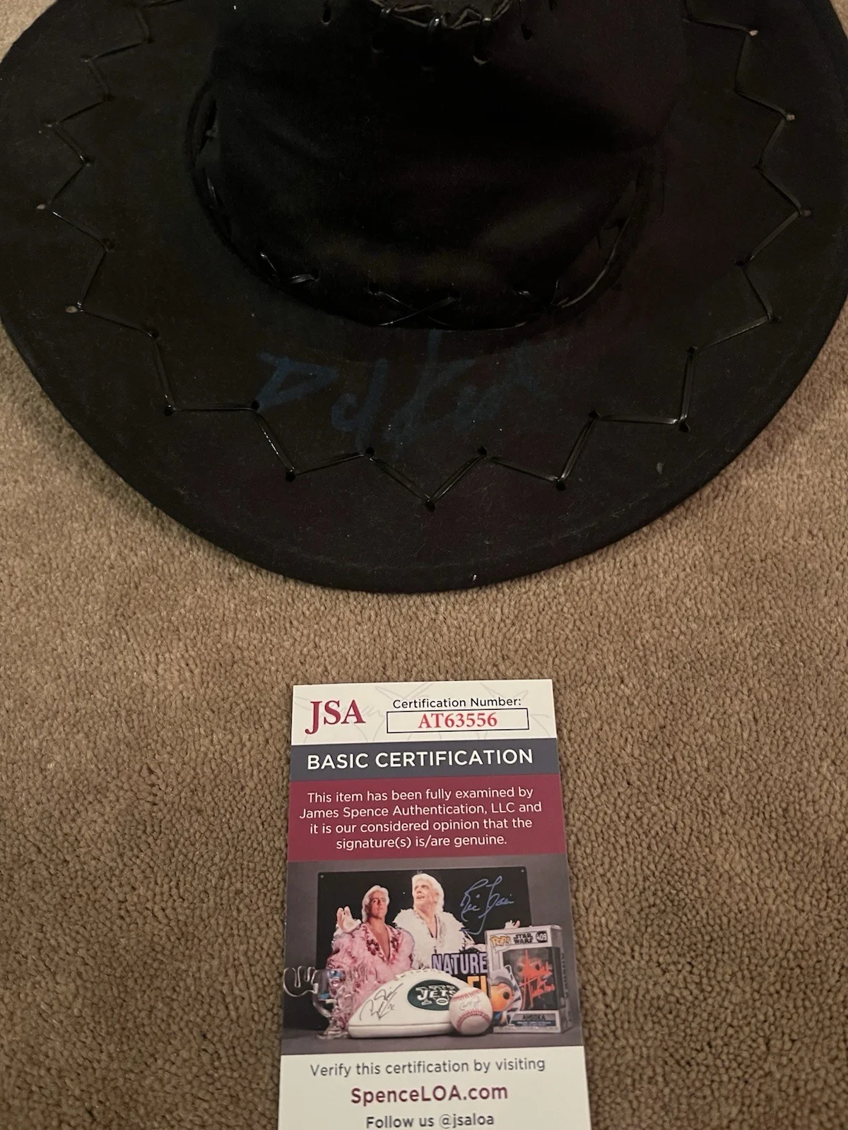 David Koechner Autographed Cowboy Hat Anchorman The Office JSA AUTHENTICATION, image 2