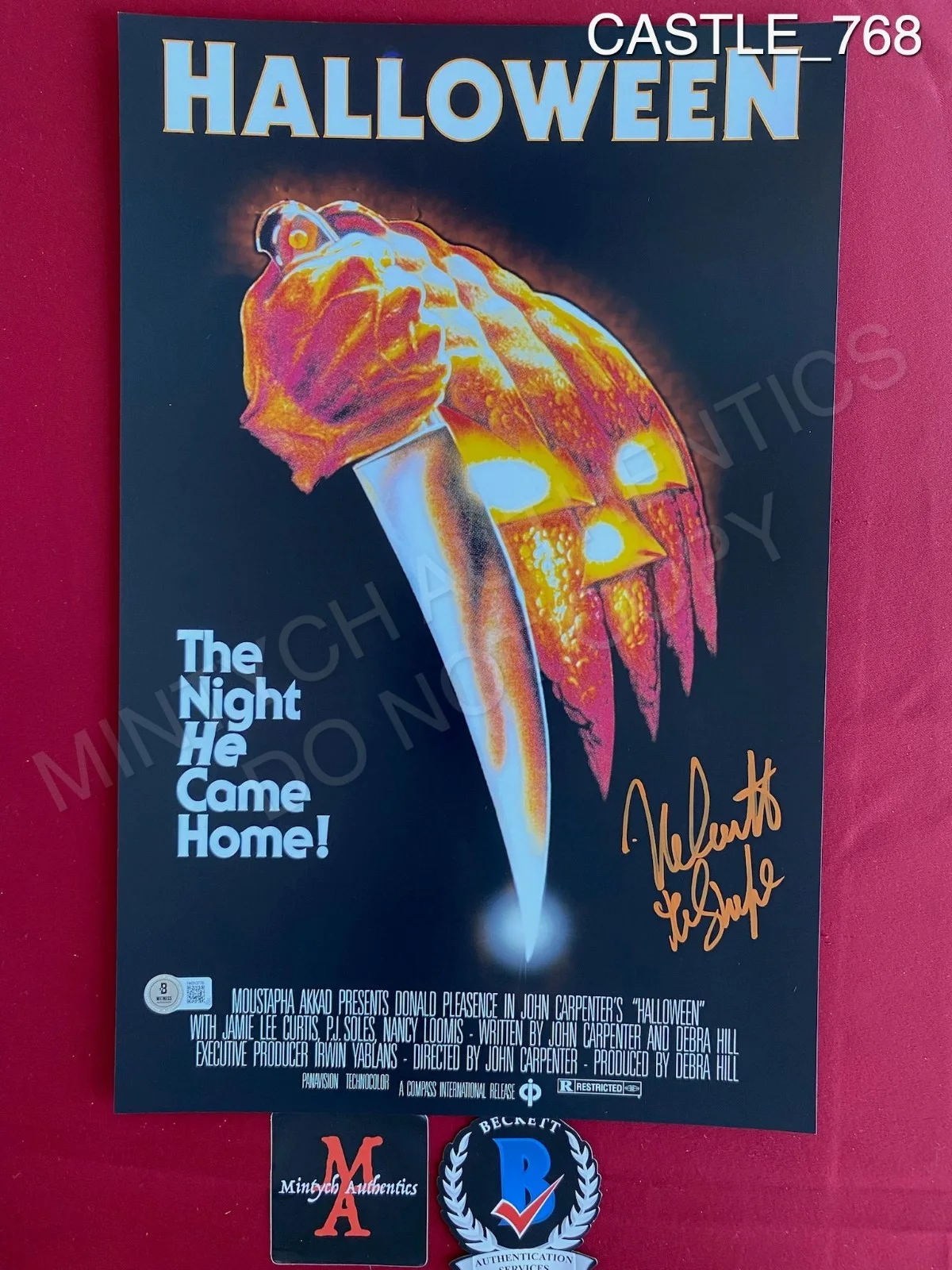 NIck Castle — Nick Castle autographed signed 11x17 photo Halloween Michael Myers Beckett COA