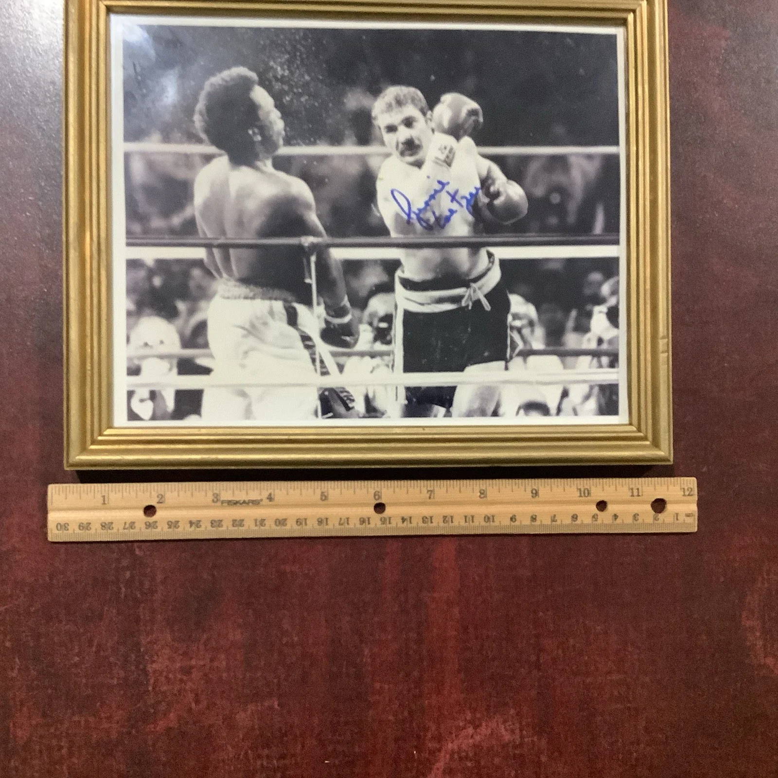 Signed Black and White Photo of Boxer Gerri Coetzee Autographed framed, image 4