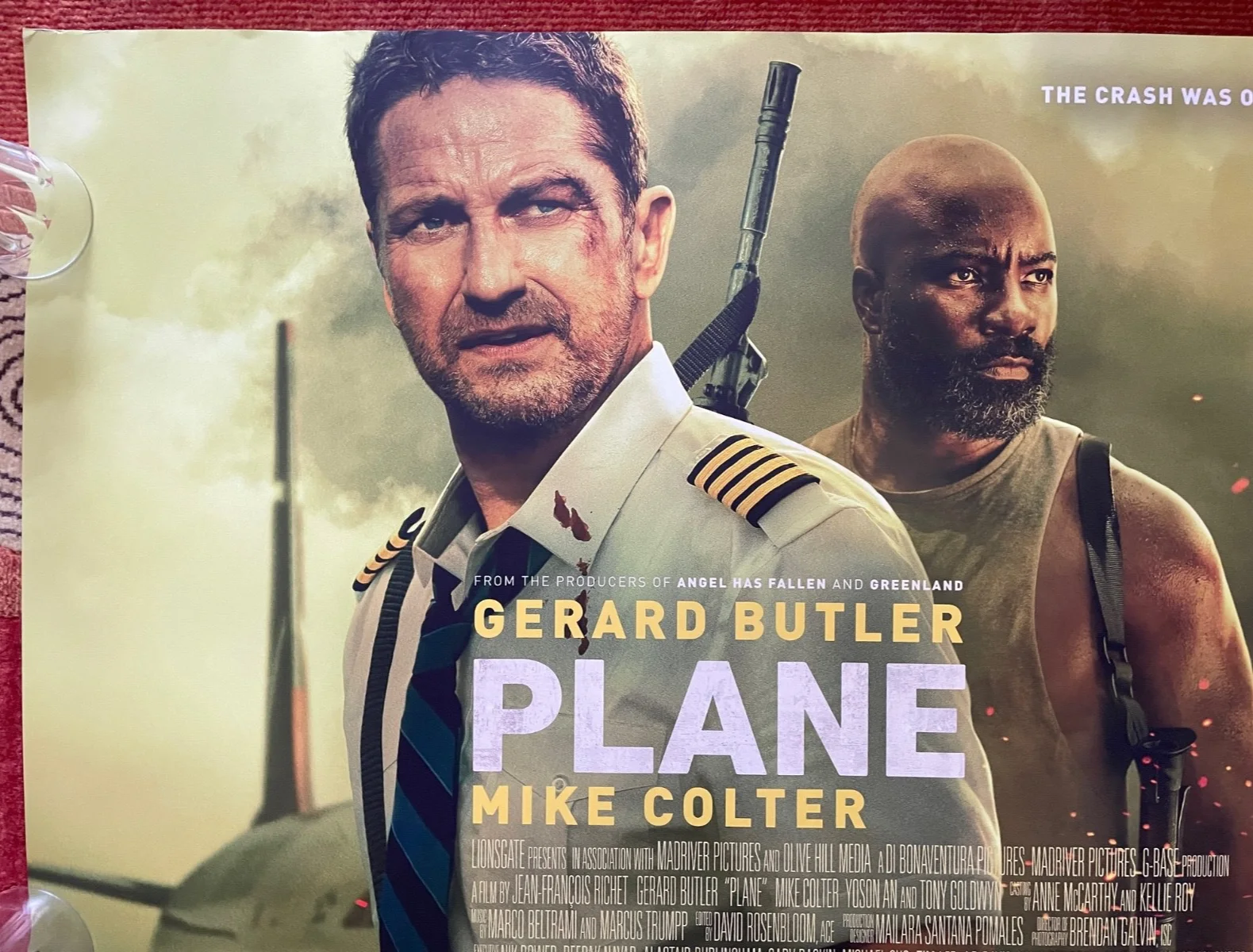 PLANE (2023) Original UK Quad Movie Film Poster Gerard Butler Mike Colter, изображение 2