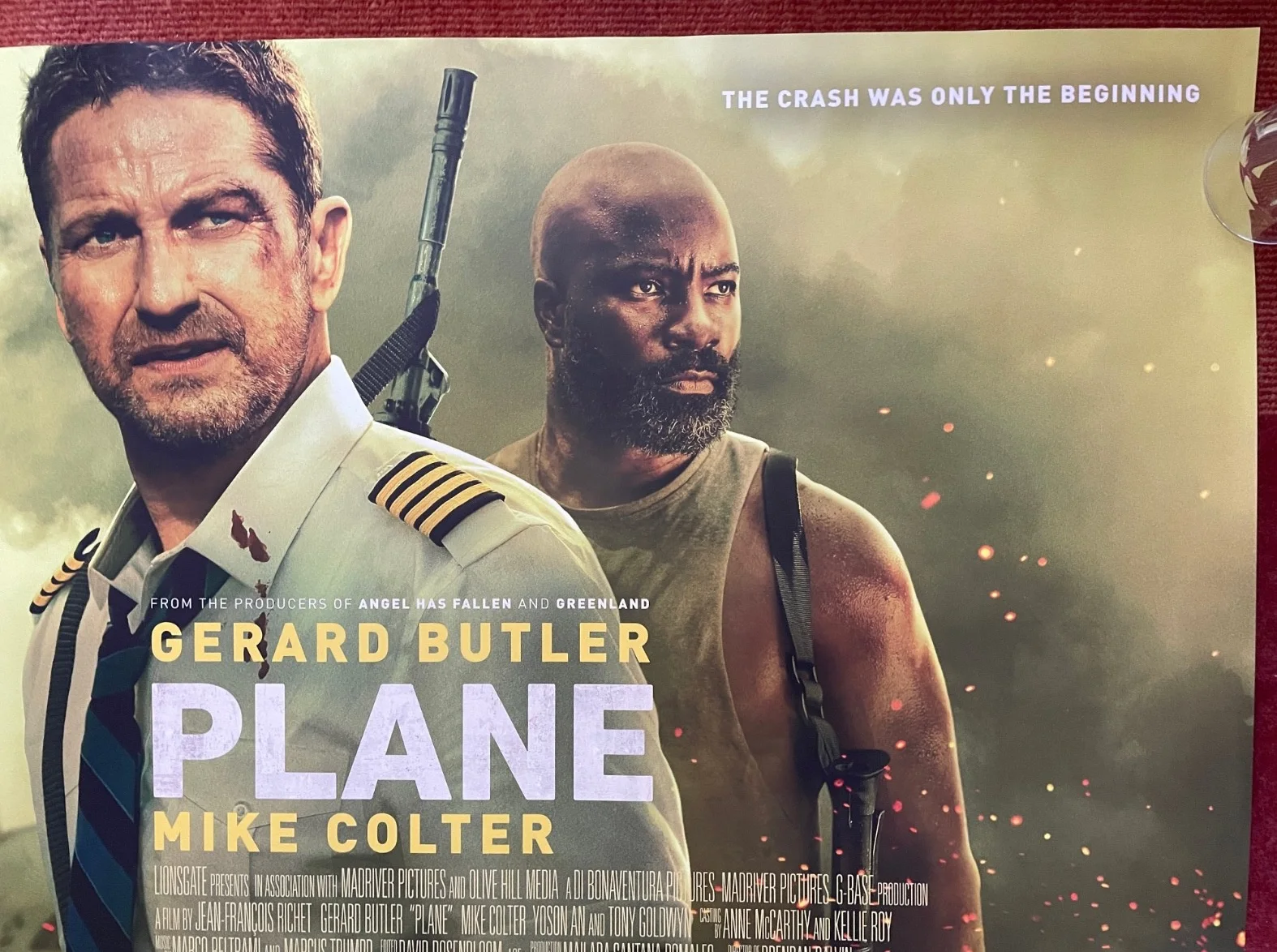 PLANE (2023) Original UK Quad Movie Film Poster Gerard Butler Mike Colter, изображение 3