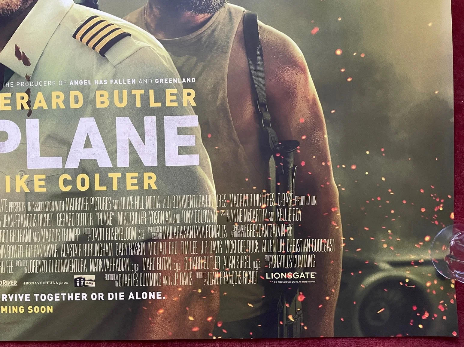 PLANE (2023) Original UK Quad Movie Film Poster Gerard Butler Mike Colter, изображение 5
