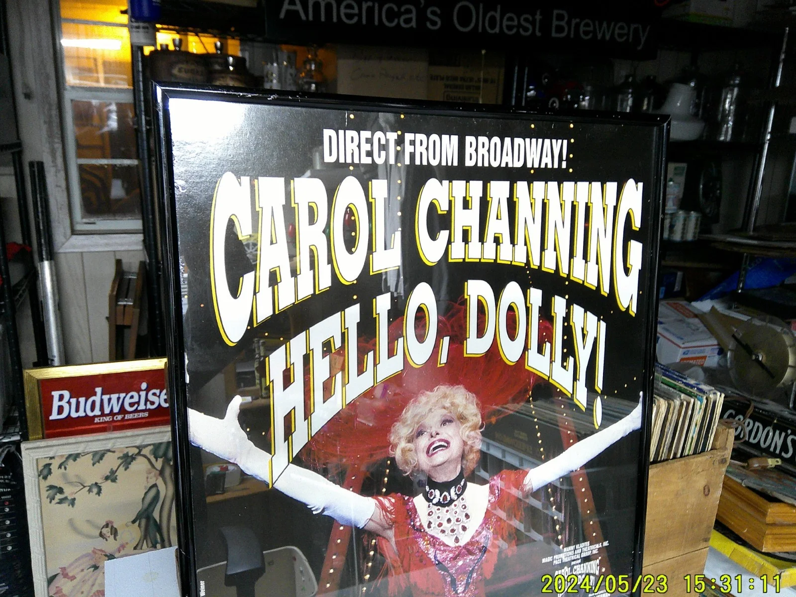 Framed Carol Channing Hello Dolly Photo Poster Signed 1995, image 3